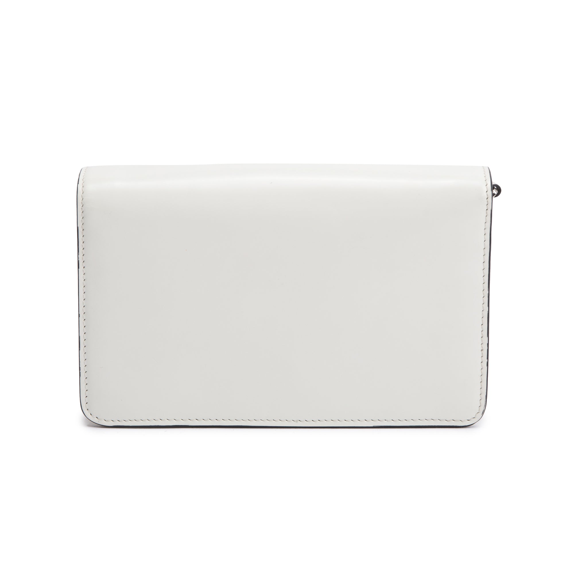 Prada White Brushed Leather Shoulder Bag