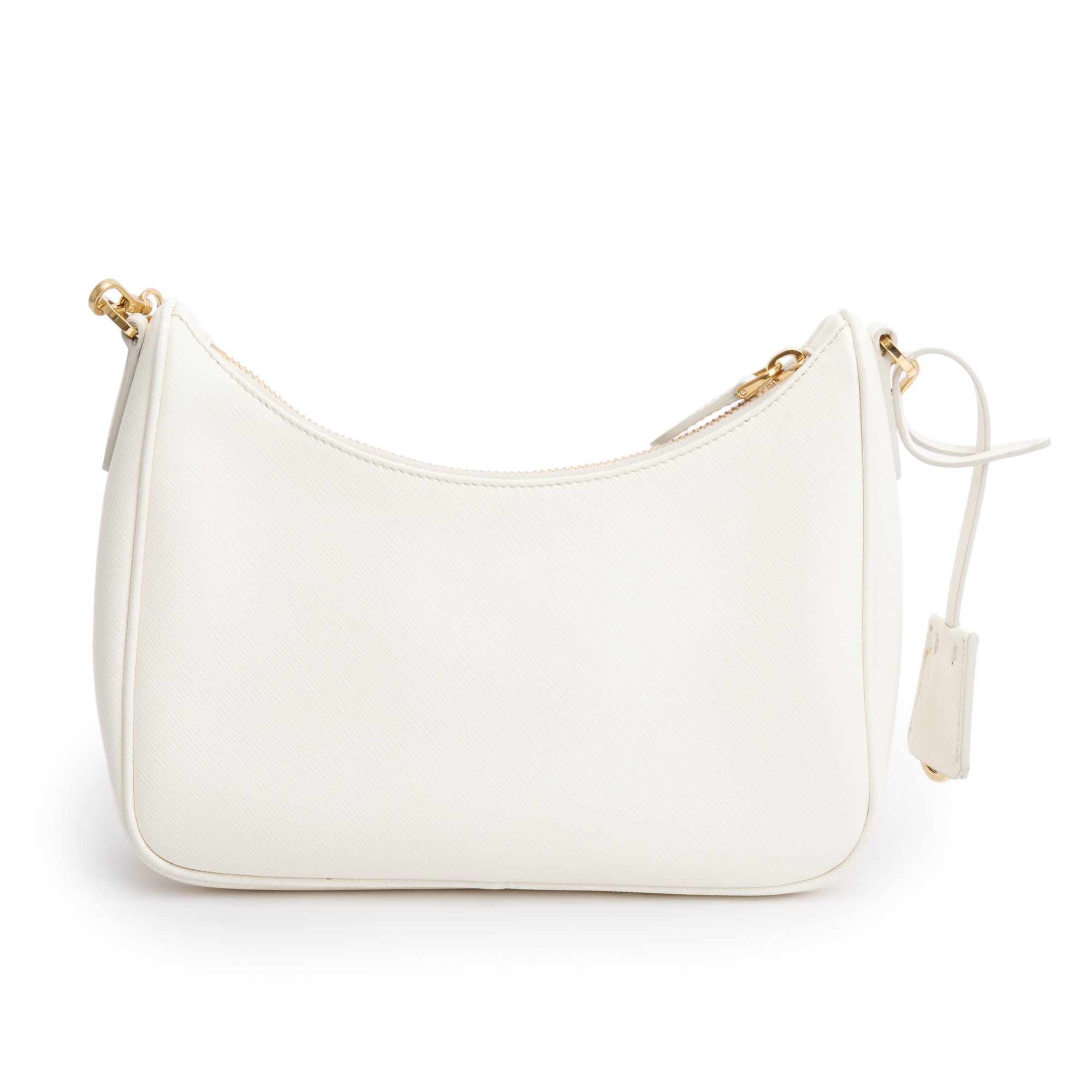 Prada White Saffiano Leather Re-Edition 2005 Shoulder Bag