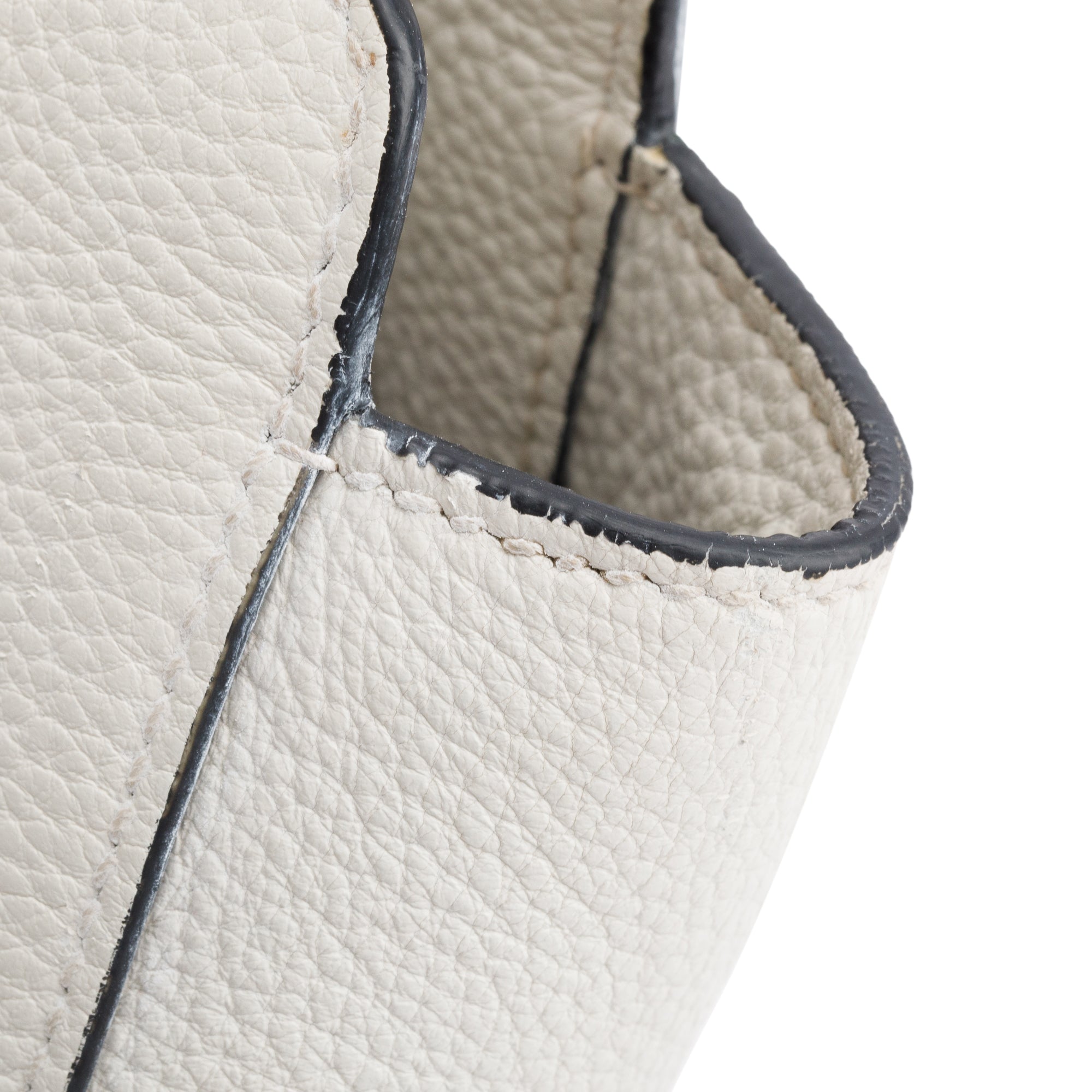 Prada White Vitello Phenix Shopping Tote