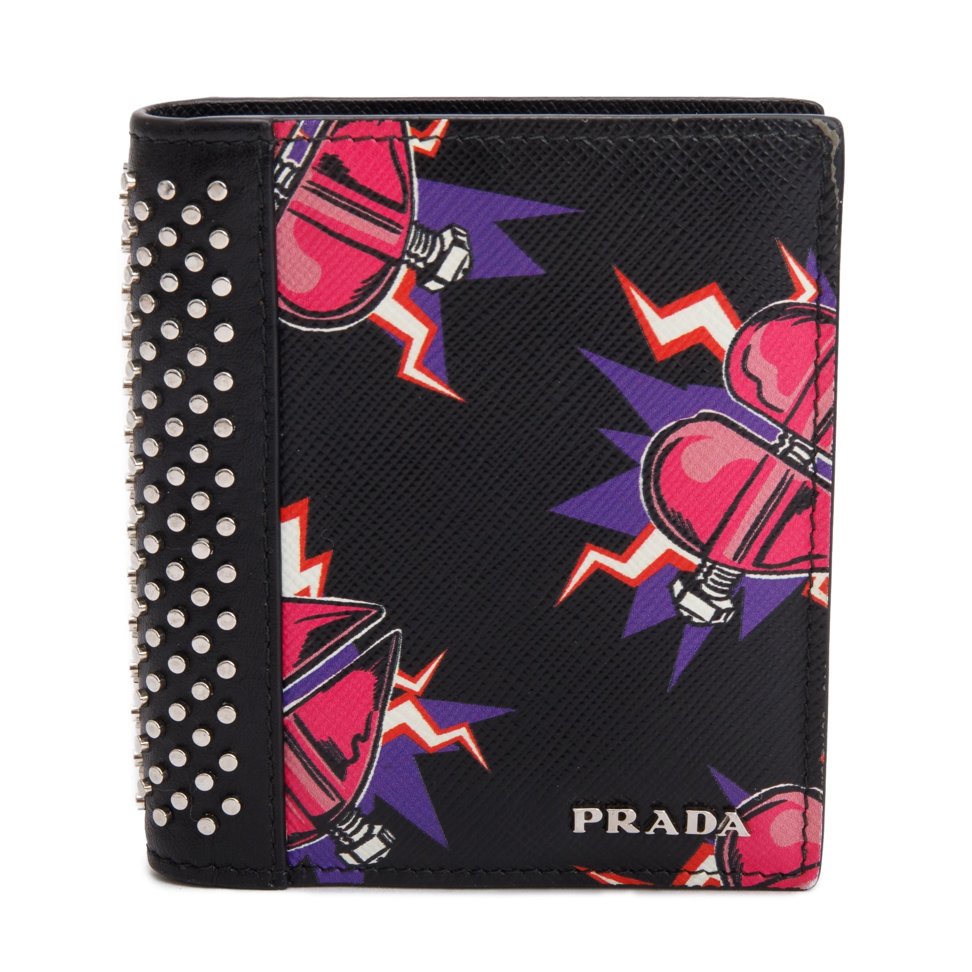 Prada X Universal Studios Black Multicolor Saffiano Leather