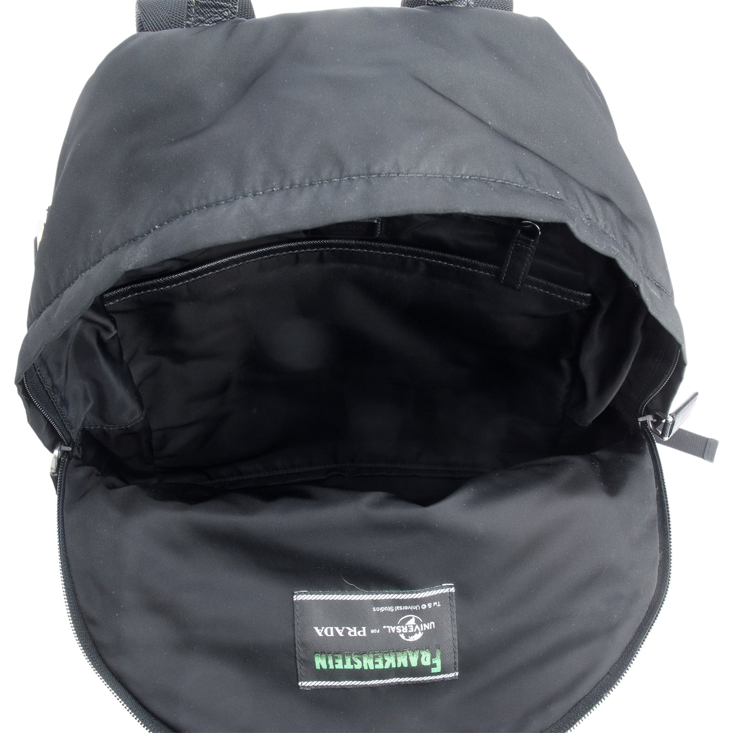 Prada X Universal Studios Black Tessuto Nylon Frankenstein Heart Backpack