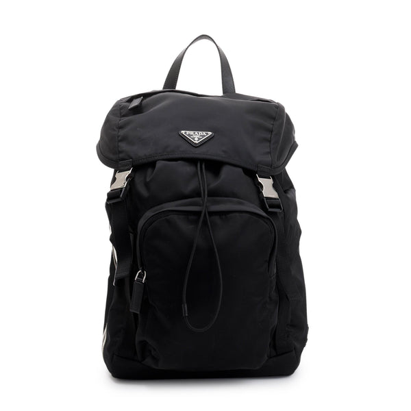 Prada x Adidas 2022 Black Re-Nylon and Saffiano Leather Backpack w