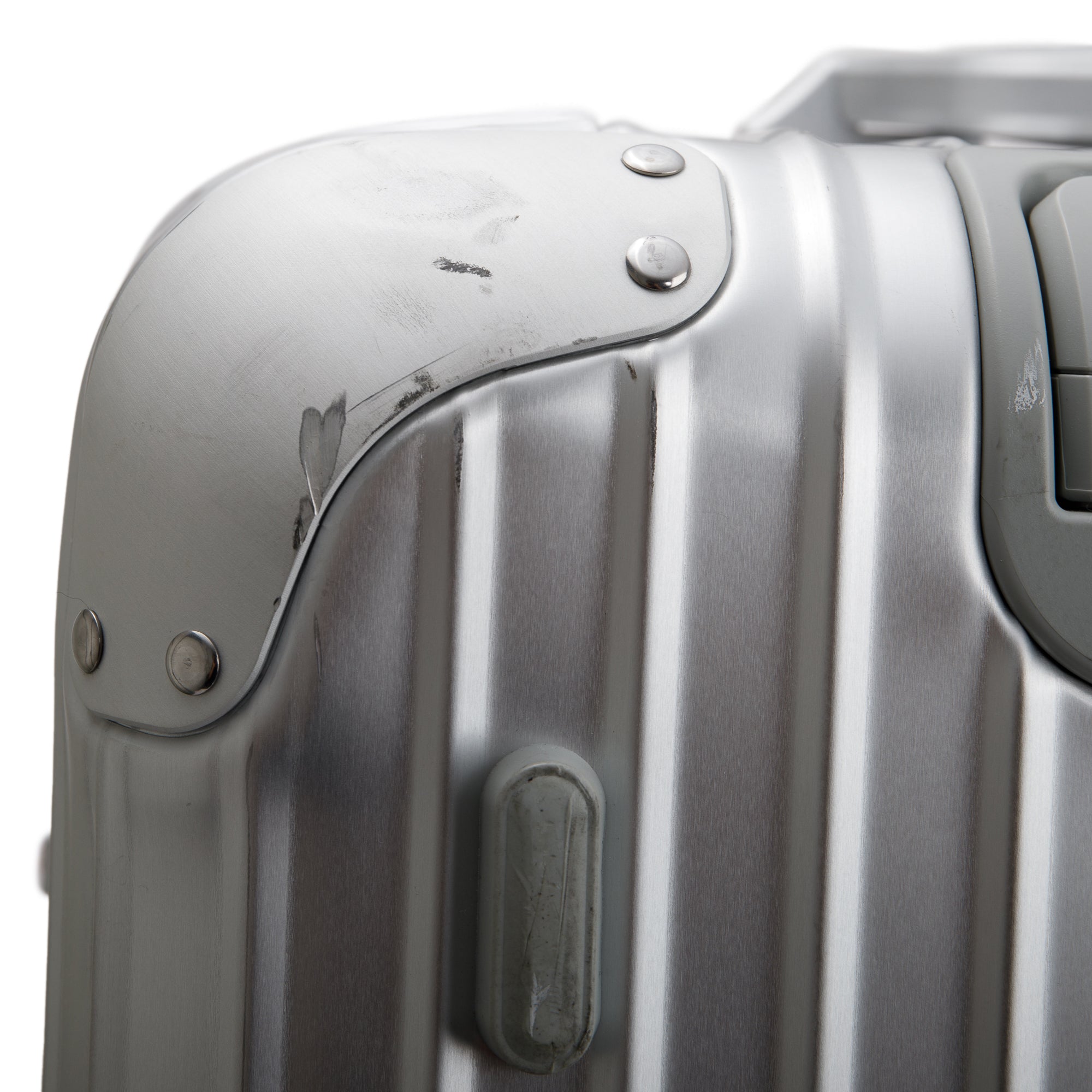 RIMOWA Grey Original Aluminum Suitcase Multi-Wheel Check-In M Luggage