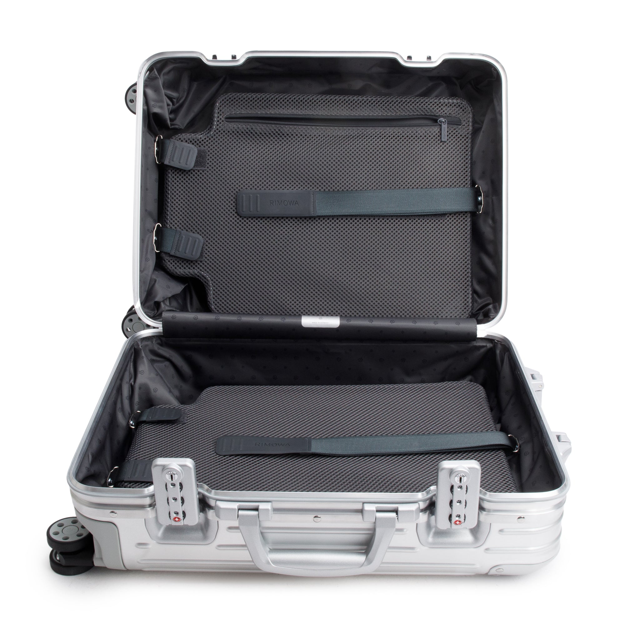 RIMOWA Silver Original Aluminum Suitcase Multi-Wheel Check-In Cabin S Luggage