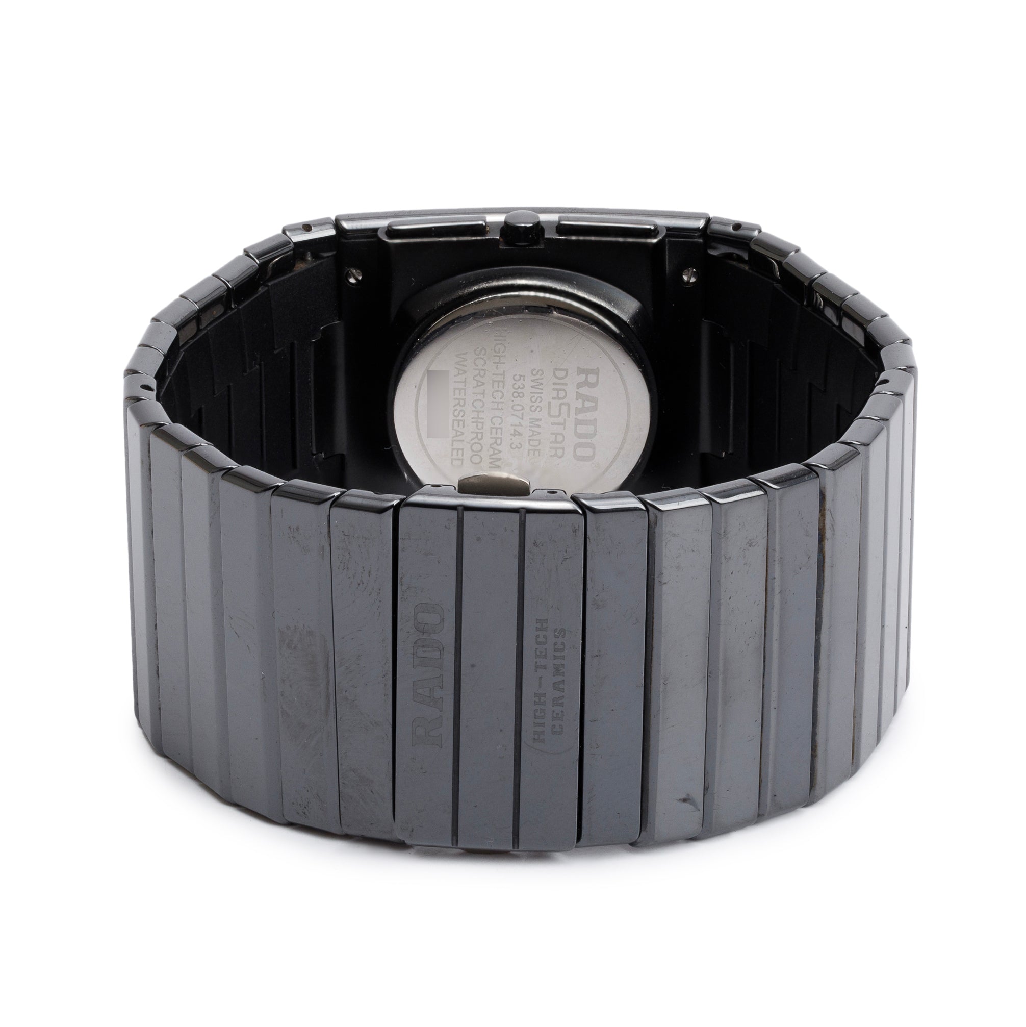 Rado Black Ceramic Ceramica 35 MM Chronograph Quartz Watch w/ Box