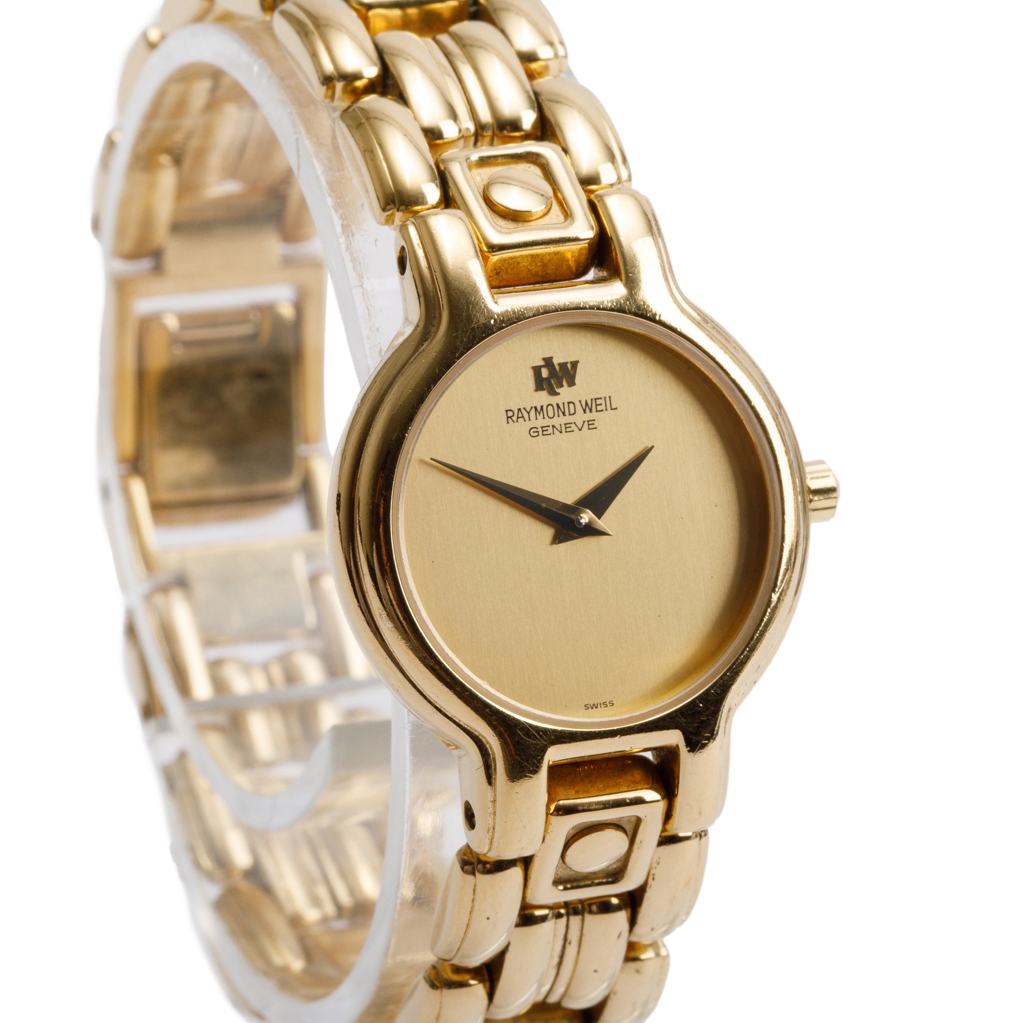 Raymond Weil 18k Gold Plated Stainless Steel 3746 Geneve 24 MM Watch ...