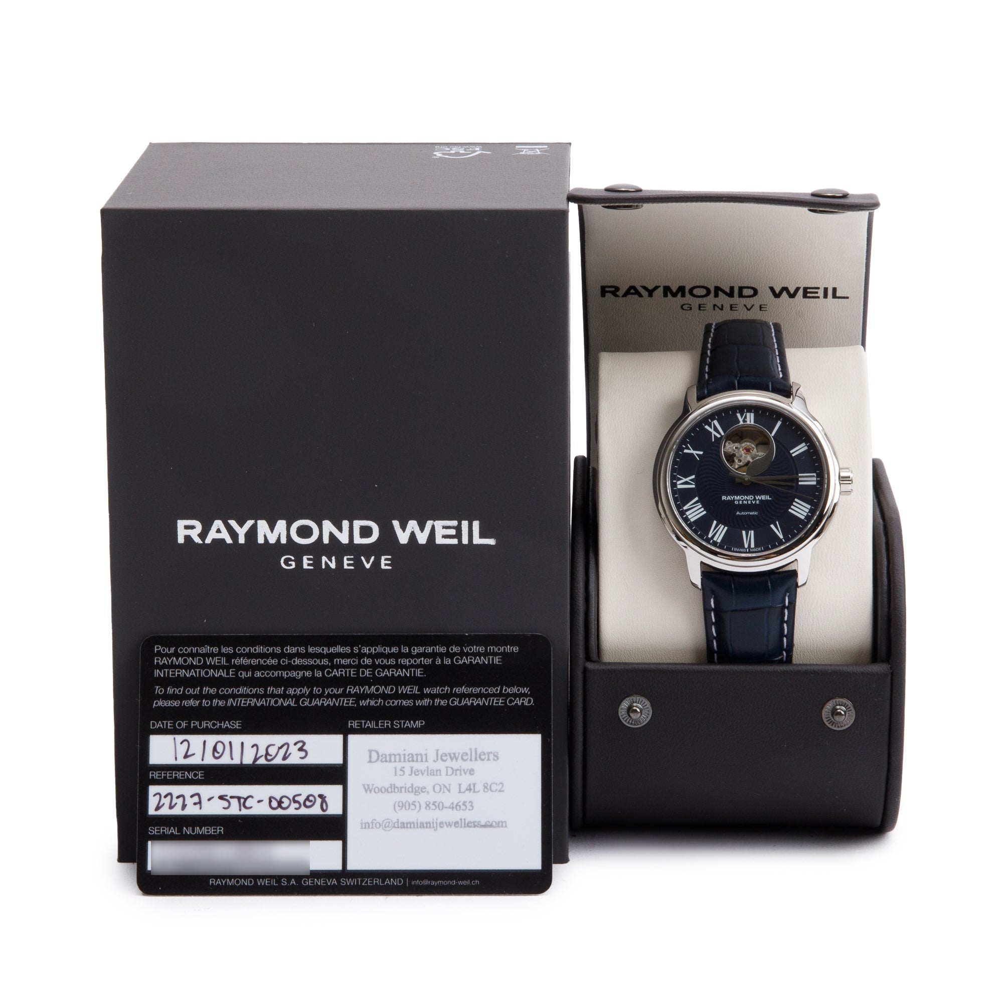 Raymond Weil 2023 Stainless Steel Maestro 39.5 MM Automatic Watch w/ Box & Papers