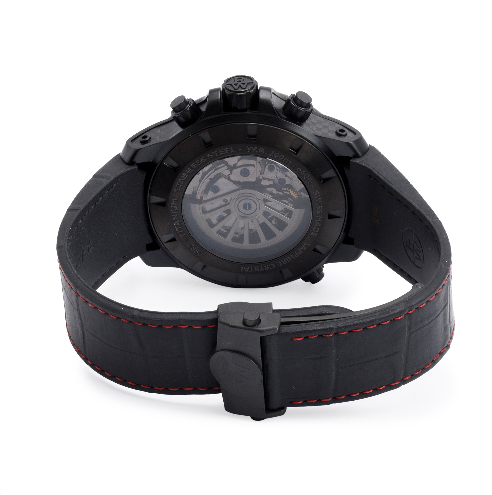 Raymond Weil Black Titanium Nabucco 46 MM Chronograph Automatic Watch w/ Box