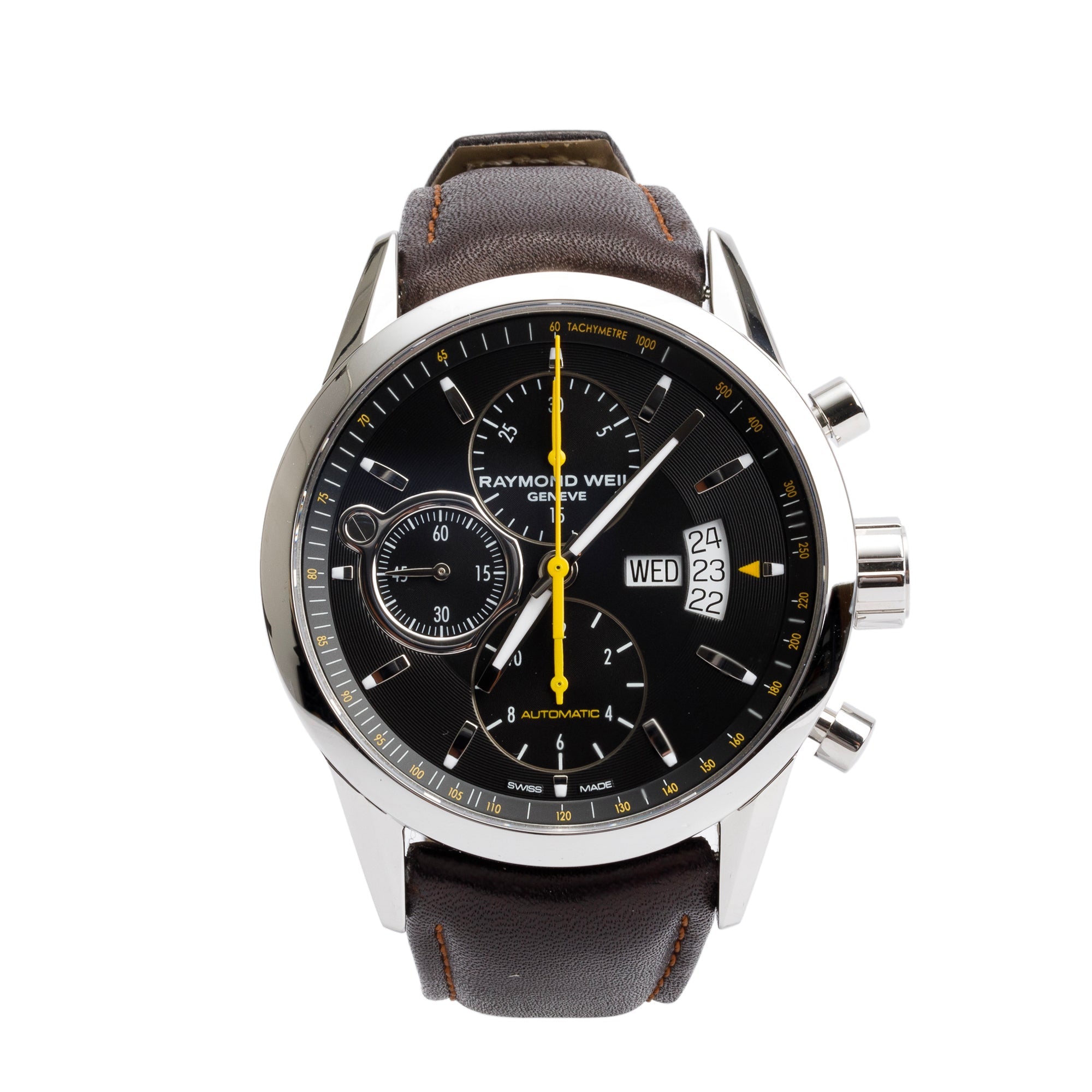 Raymond Weil Stainless Steel Freelancer 42 MM Chronograph Automatic Watch w/ Box