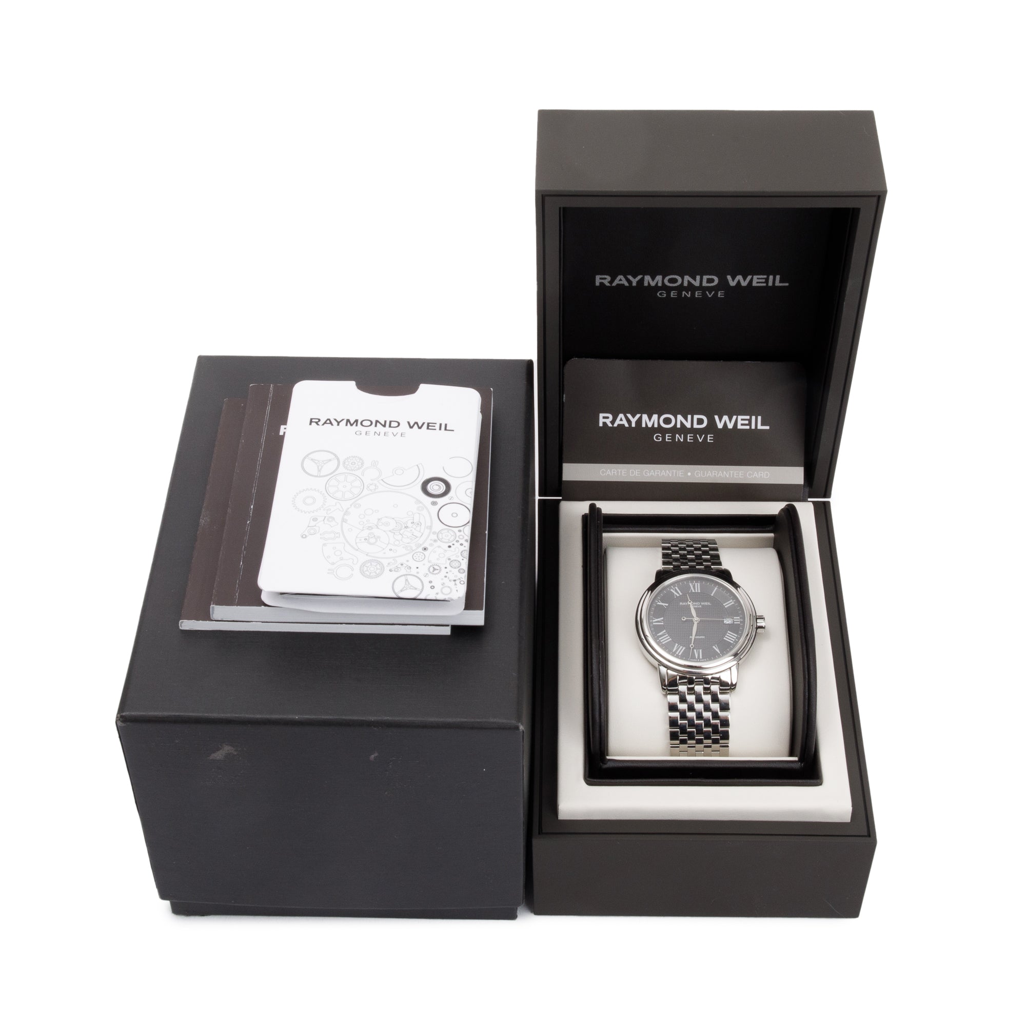 Raymond Weil Stainless Steel Maestro 39.5 MM Automatic Watch w/ Box & Papers