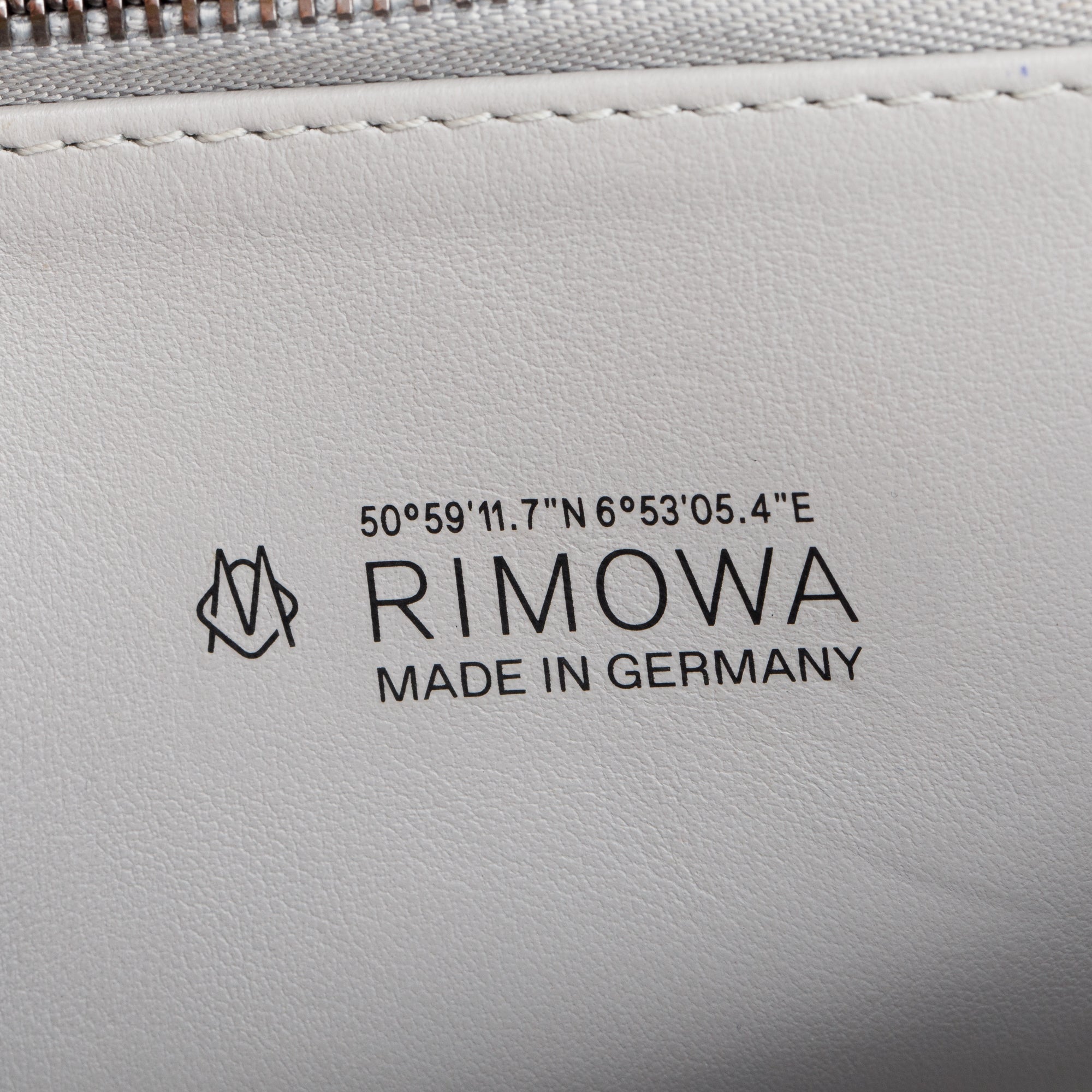 Rimowa White Acrylic Aluminum Personal Utility Case w/ Strap