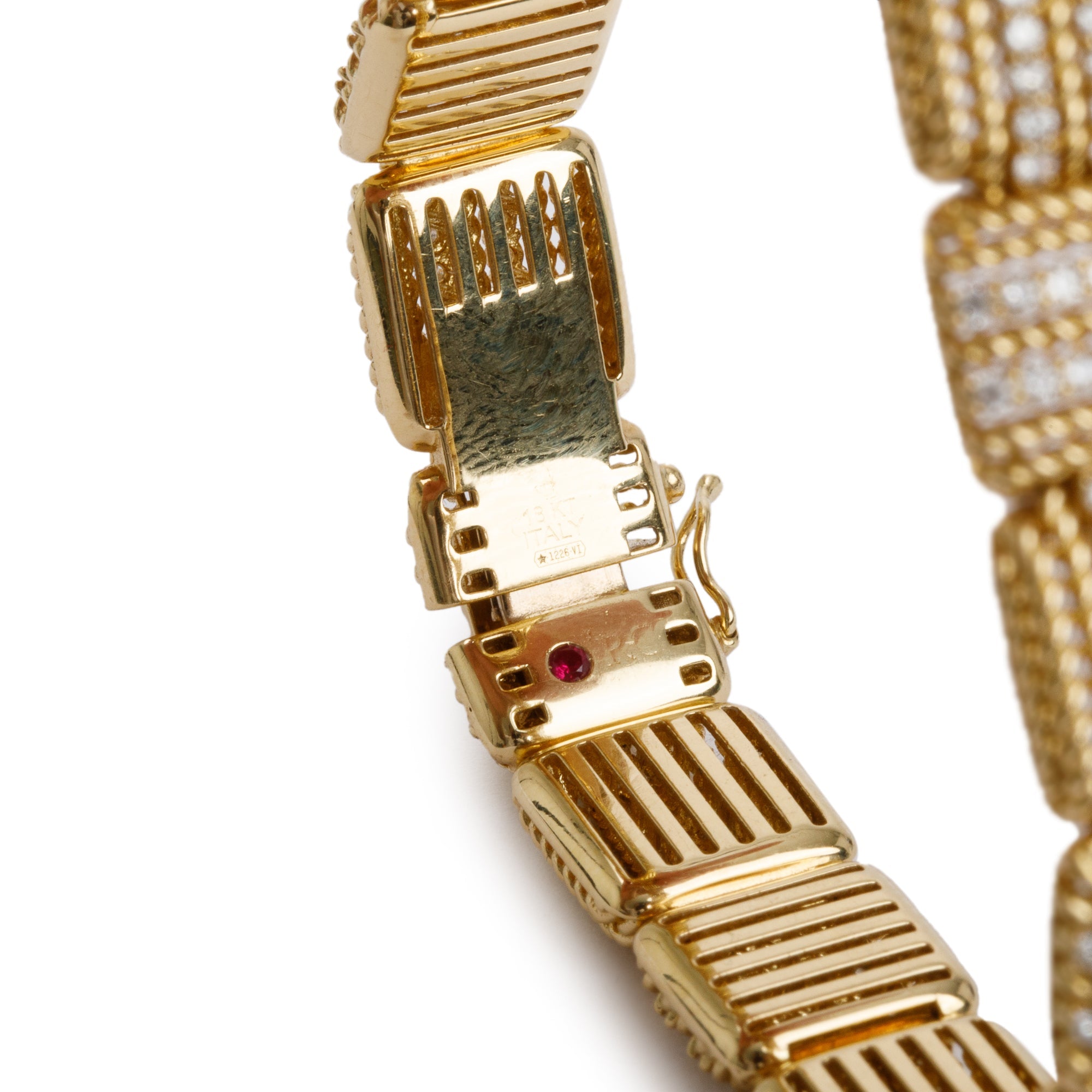 Roberto Coin 18k Yellow Gold Diamond Opera Medium Bracelet w/ Box