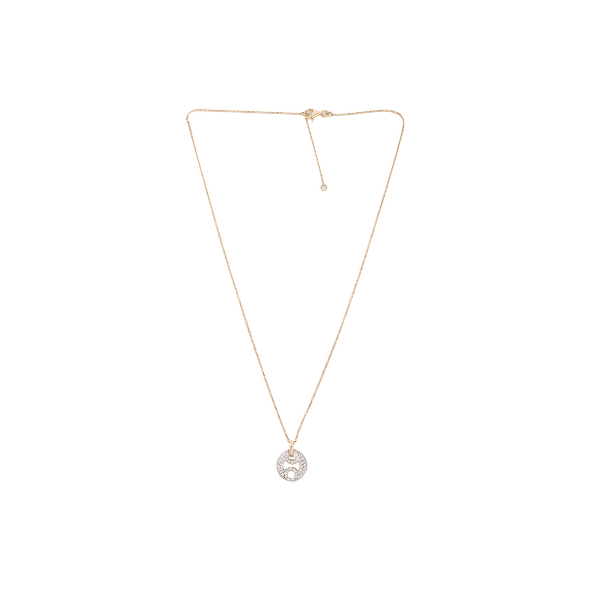 Roberto Coin 18k Yellow & White Gold Diamond Marina Pendant Necklace