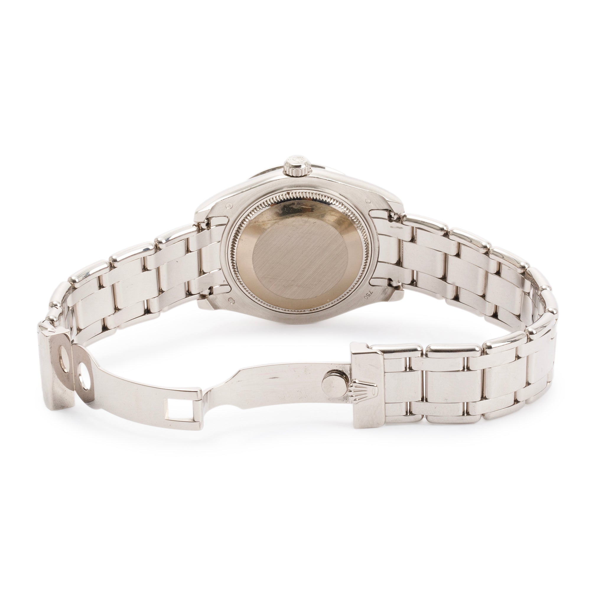 Rolex 18k White Gold Lady-Datejust Pearlmaster 34 MM Watch w/ Box, Receipt & Papers