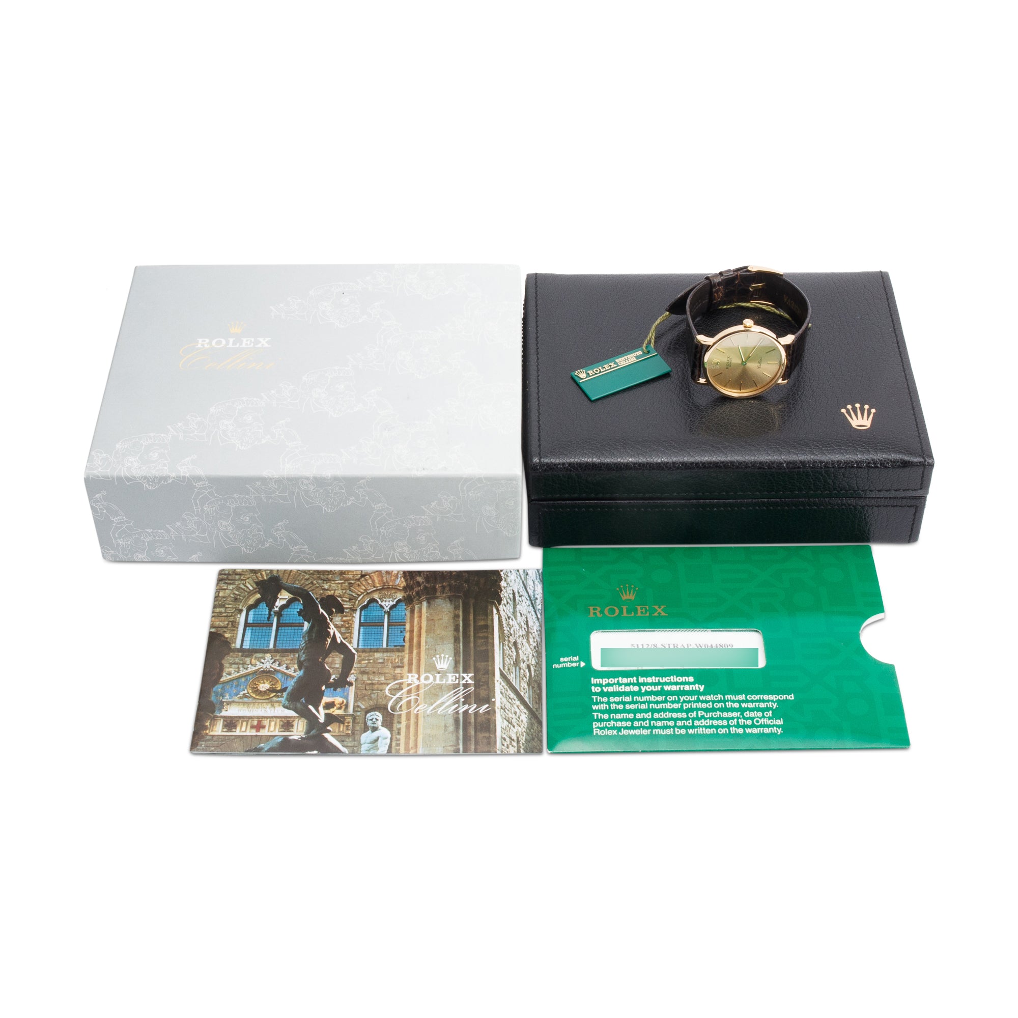 Rolex 18k Yellow Gold Cellini 32 MM Manual Watch 5112 w/ Box & Papers