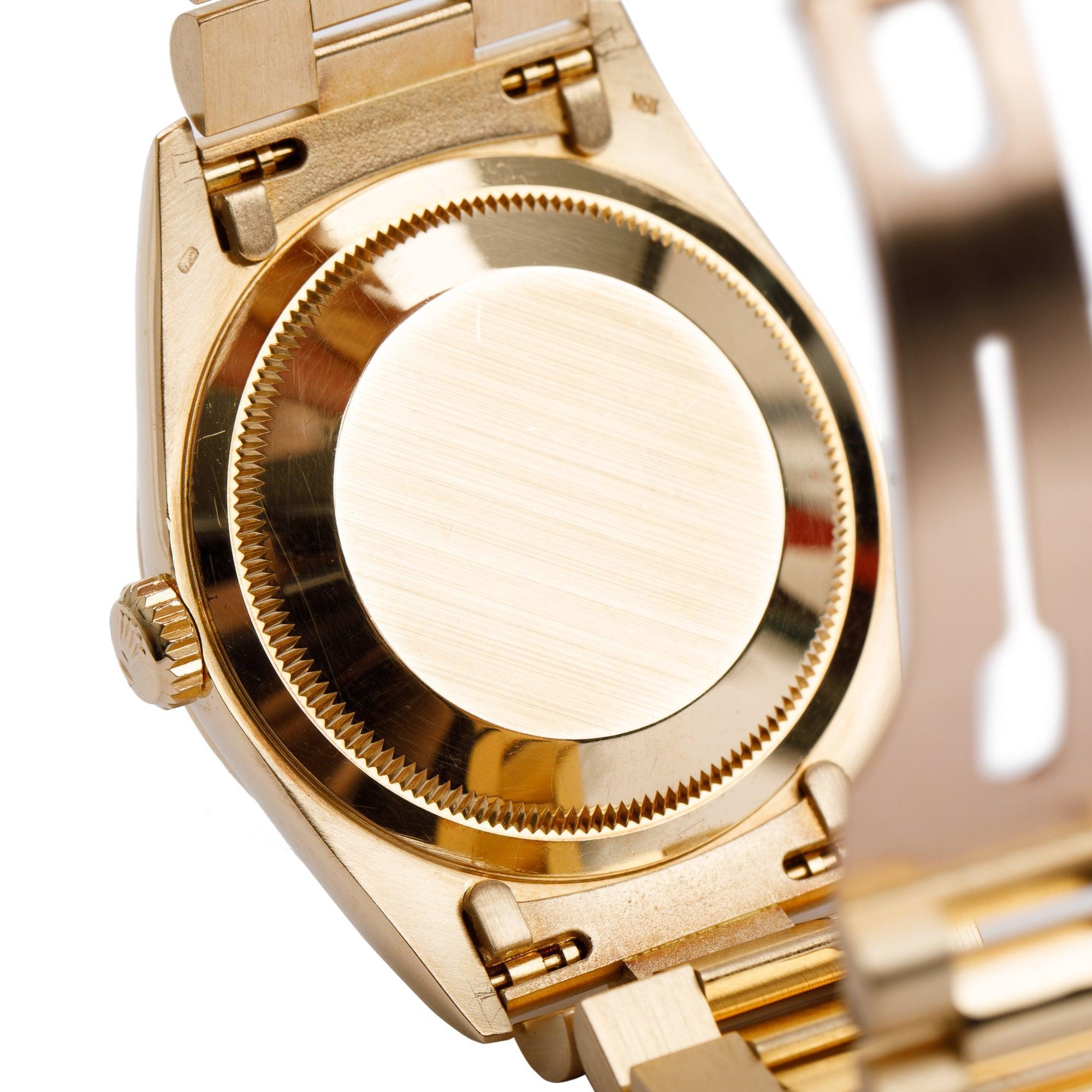 Rolex 18k Yellow Gold Day-Date President 36 MM Watch w/ Box