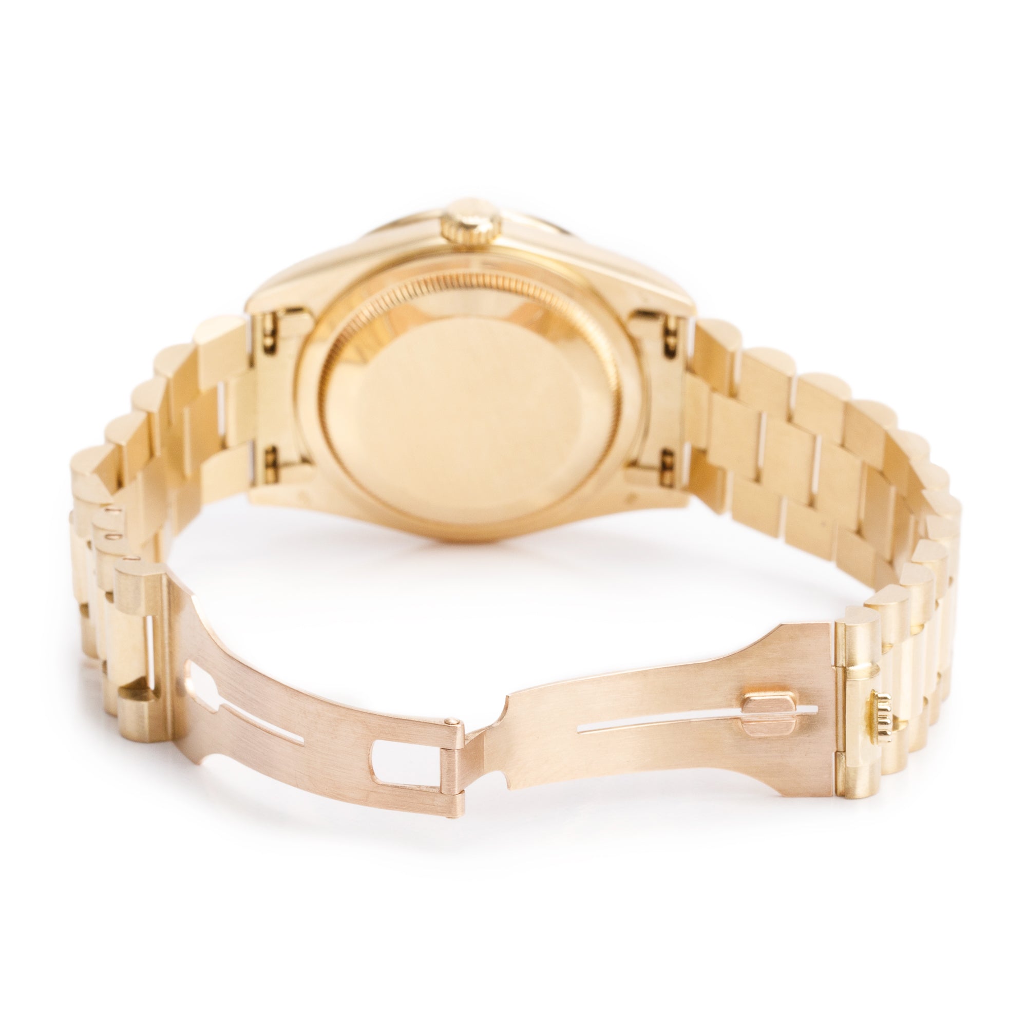 Rolex 18k Yellow Gold Diamond Bezel & Dial Day Date 36 MM President Watch 18388 w/ Box