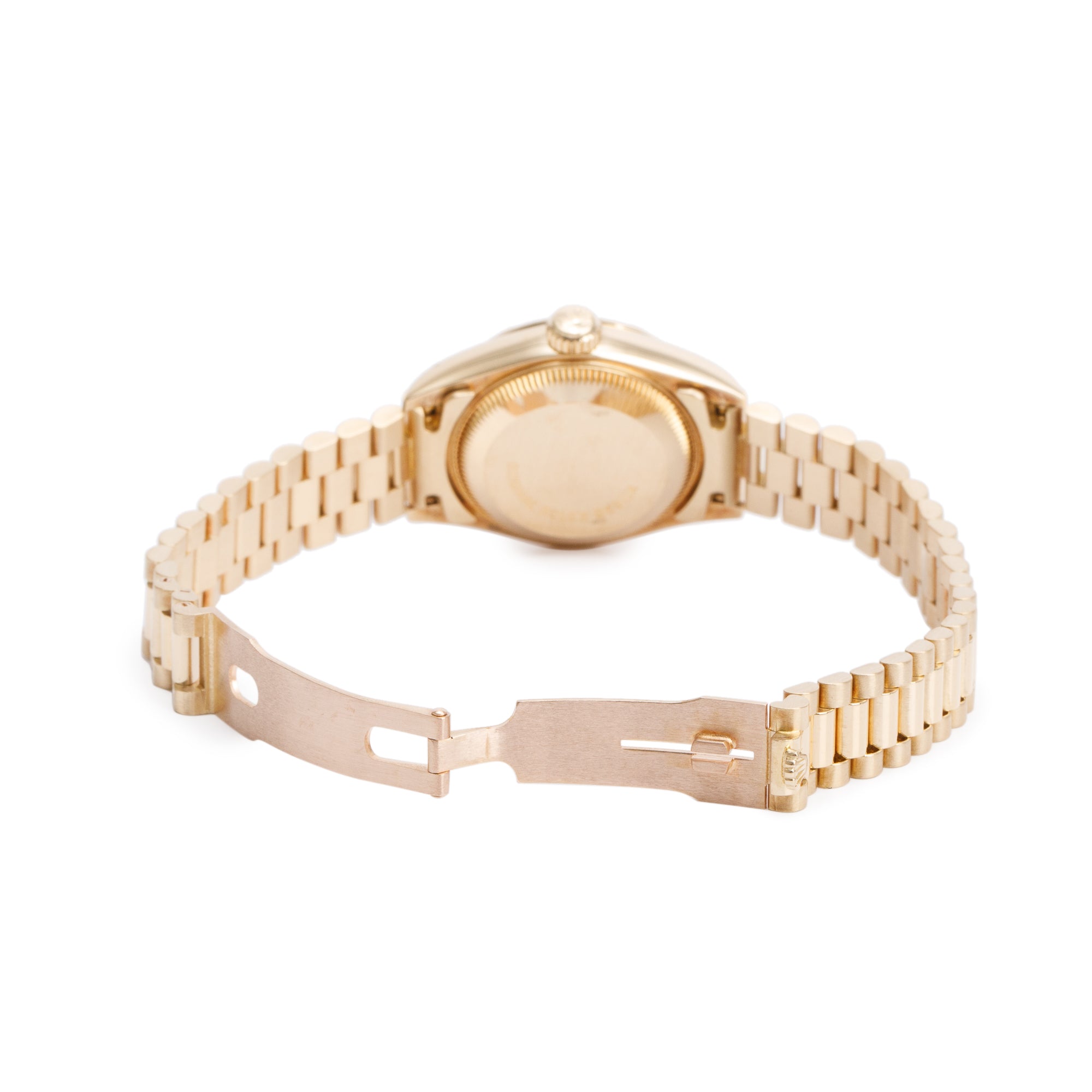 Rolex 18k Yellow Gold Diamond Bezel Lady-Datejust 26 MM Watch 69258 w/ Box