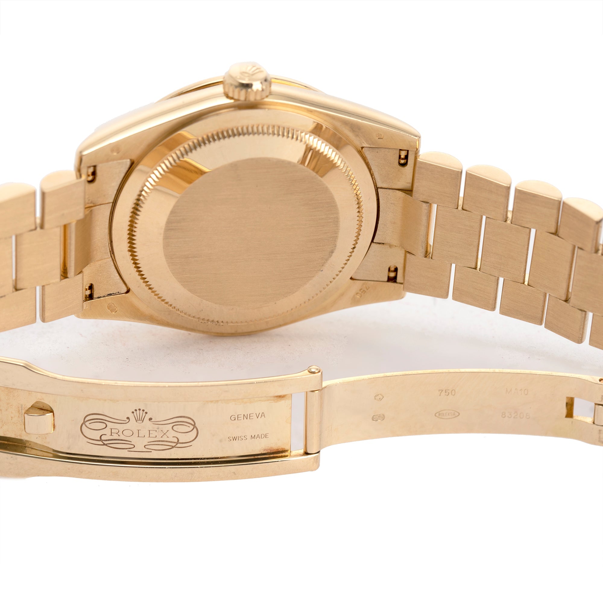 Rolex 18k Yellow Gold Diamond Day-Date President 36 MM Watch w/ Box & Papers