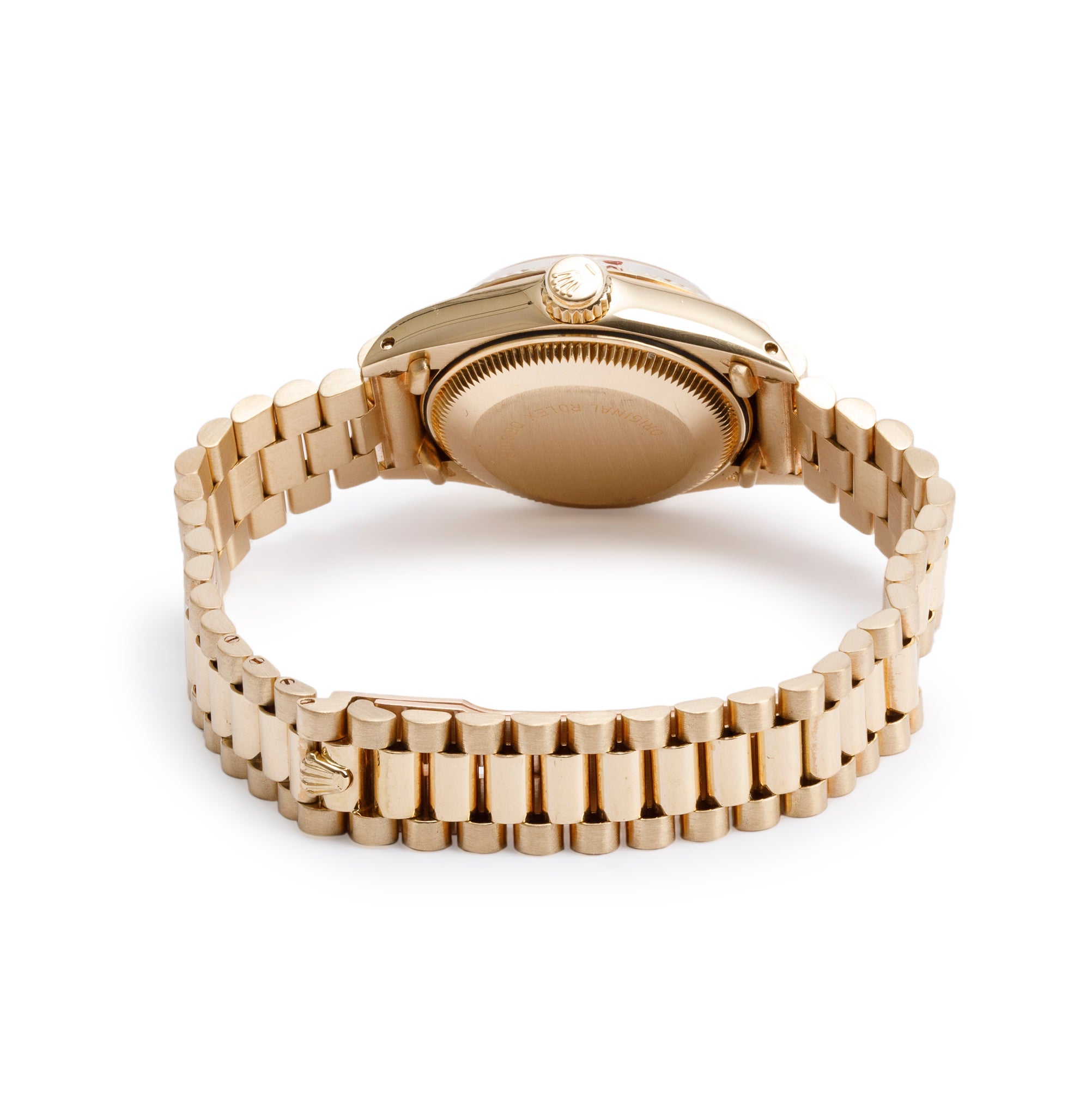 Rolex 18k Yellow Gold Lady-Datejust President 26 mm Watch 6917