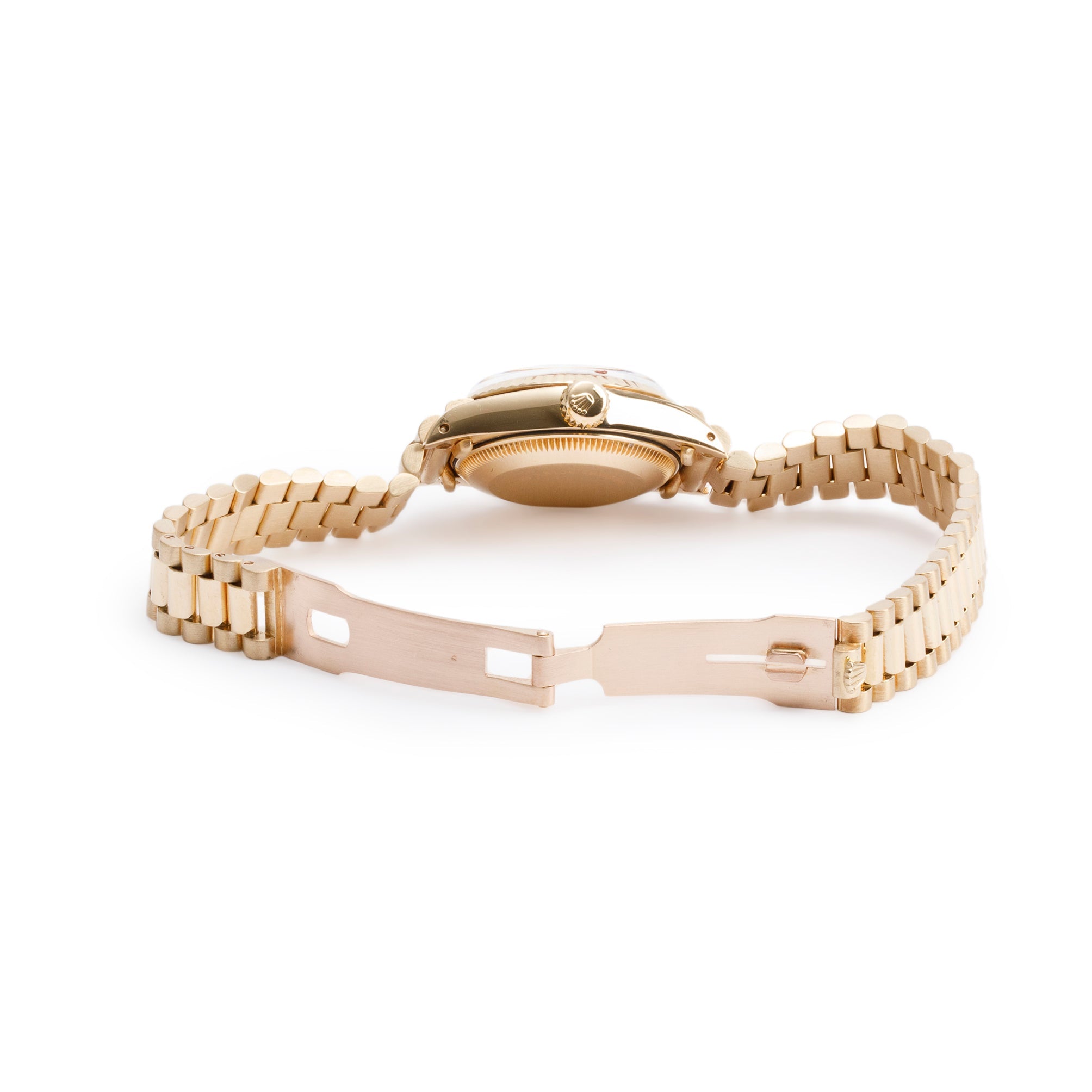 Rolex 18k Yellow Gold Lady-Datejust President 26 mm Watch 6917