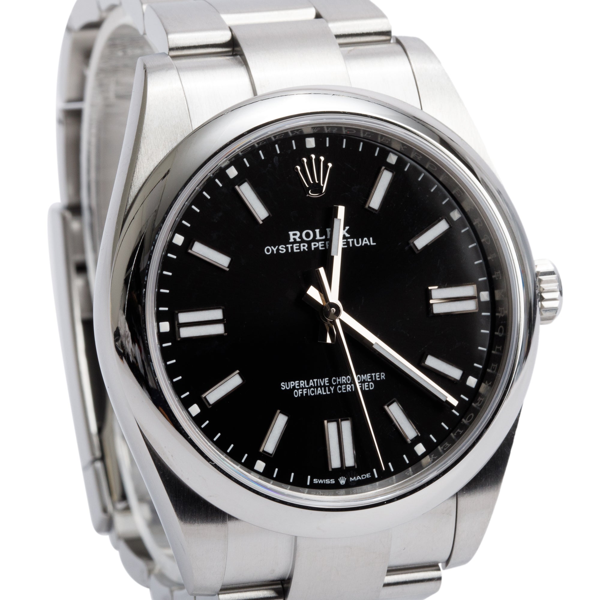 Rolex 2020 Stainless Steel Oyster Perpetual Black Dial Datejust 41 MM Watch 124300 w/ Box & Papers