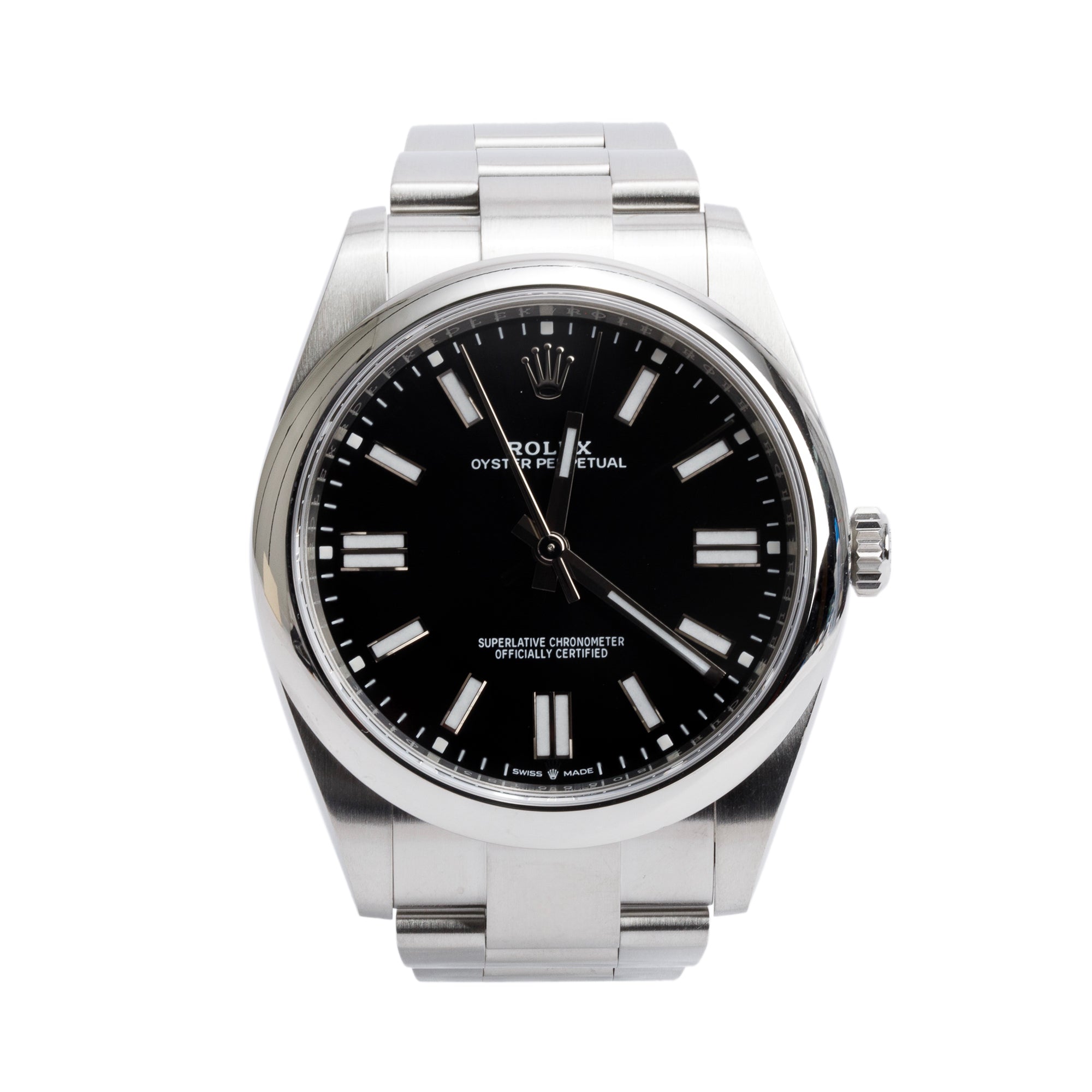 Rolex 2020 Stainless Steel Oyster Perpetual Black Dial Datejust 41 MM Watch 124300 w/ Box & Papers