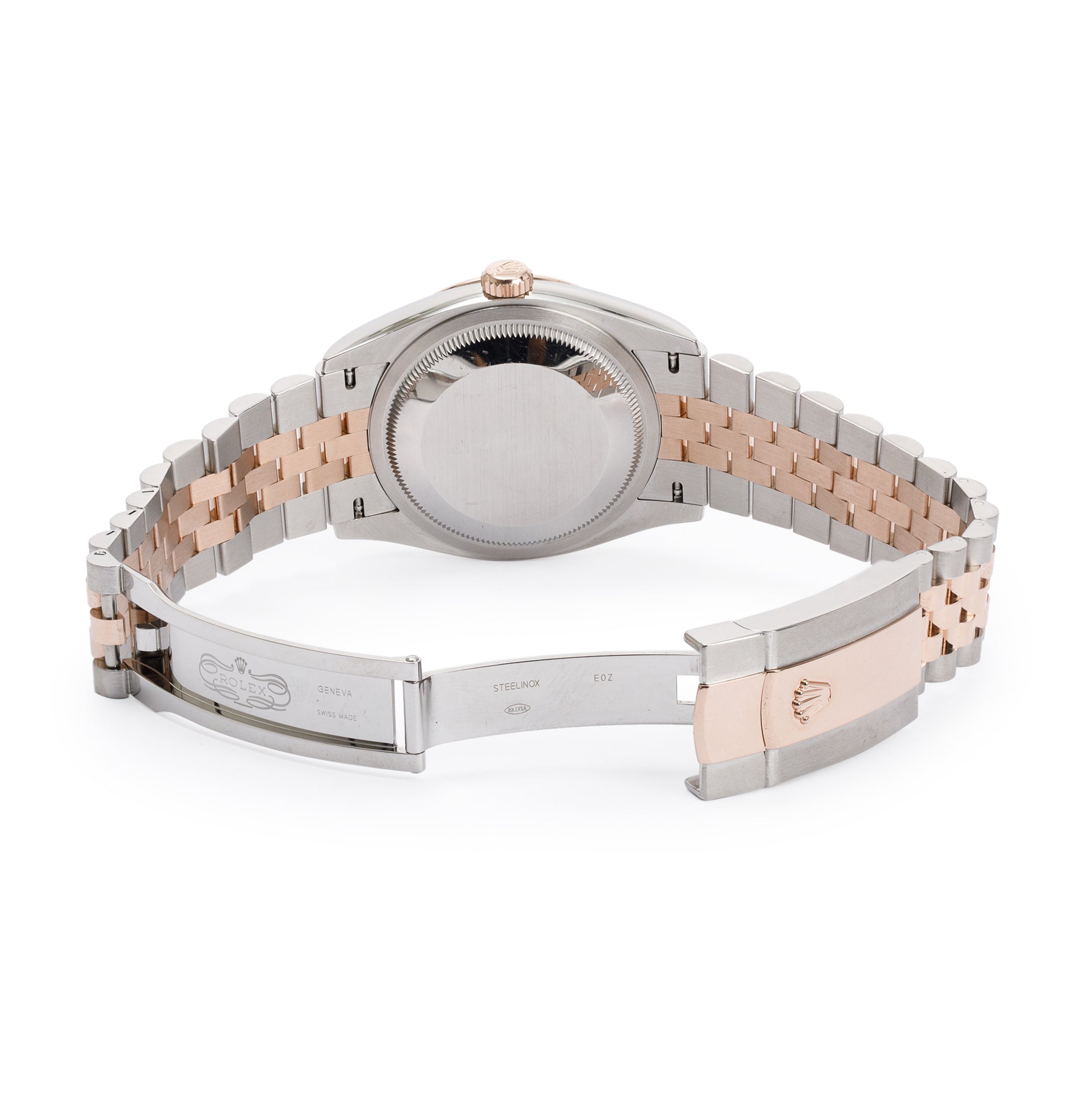 Rolex 2021 Stainless Steel & 18k Everose Gold Diamond Dial Datejust 36 mm Watch w/ Box & Papers