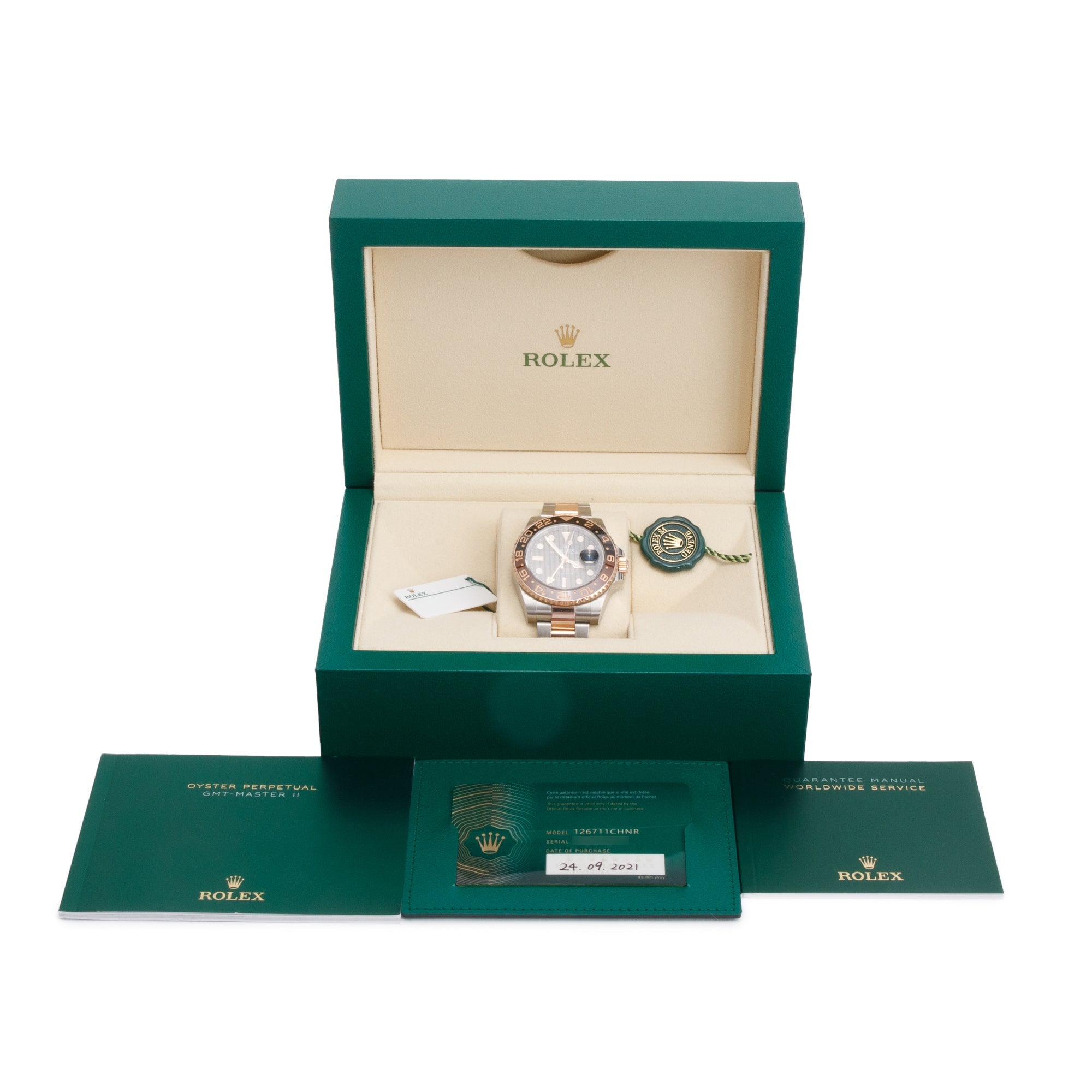 Rolex 2021 Stainless Steel & 18k Rose Gold GMT-Master II "Root Beer" 40 MM Watch 126711CHNR w/ Box & Papers