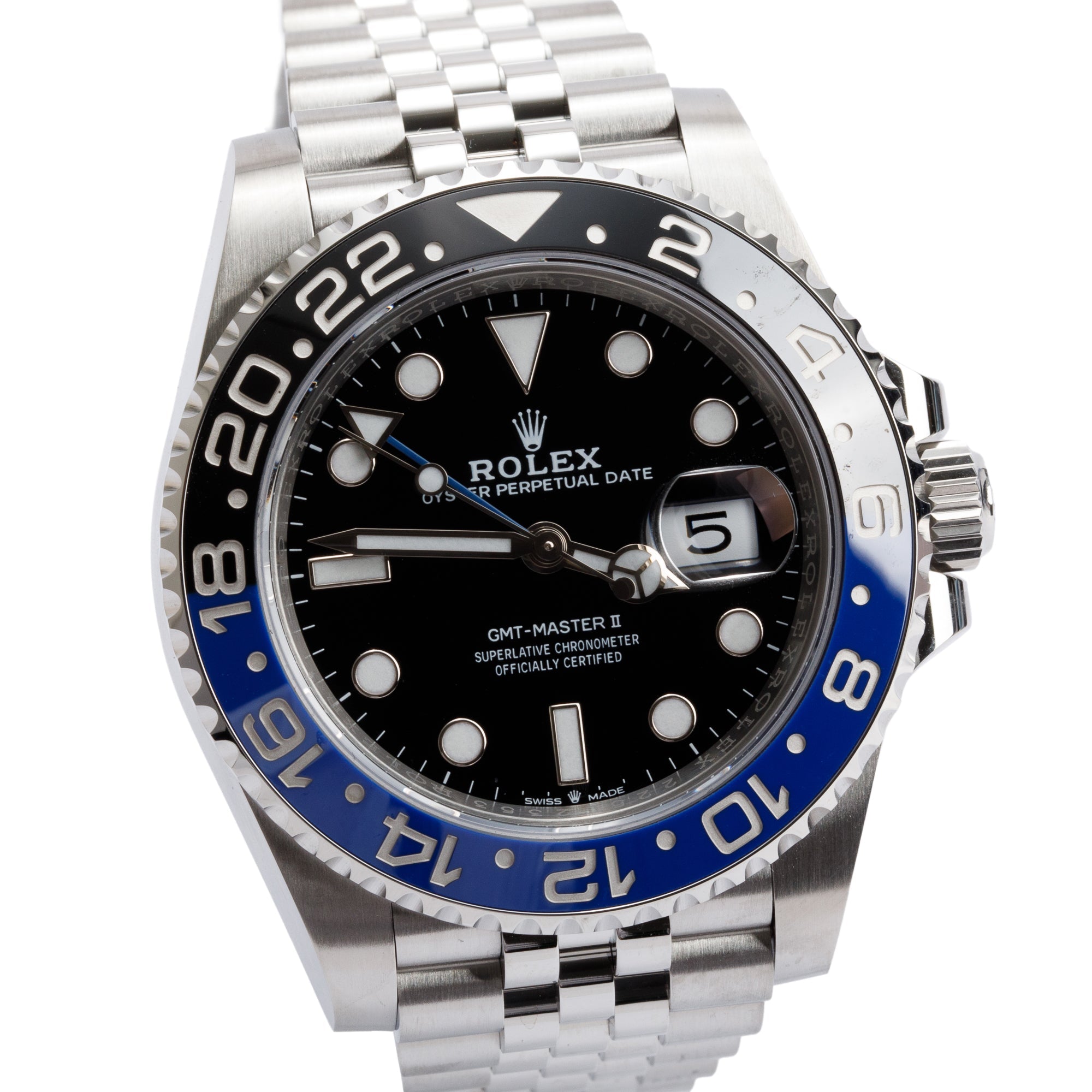Rolex 2021 Stainless Steel GMT-Master II "Batgirl" 40 MM Watch 126710BLNR w/ Box & Papers