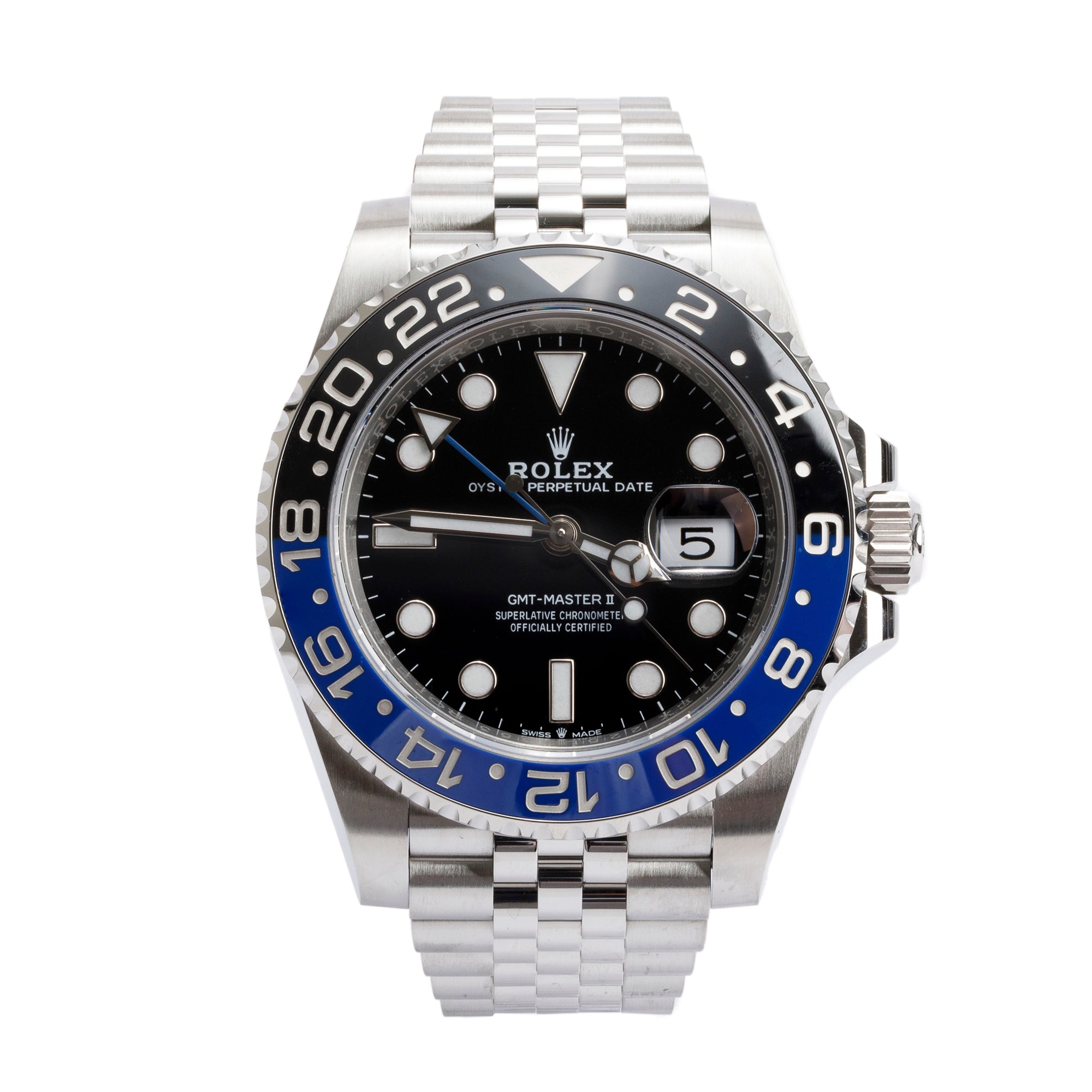 Rolex 2021 Stainless Steel GMT-Master II "Batgirl" 40 MM Watch 126710BLNR w/ Box & Papers