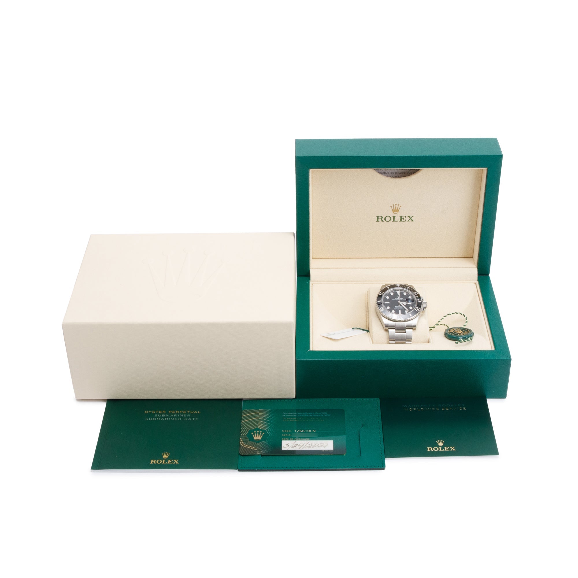 Rolex 2021 Stainless Steel Submariner Date 41 MM Automatic Watch 126610LN w/ Box & Papers