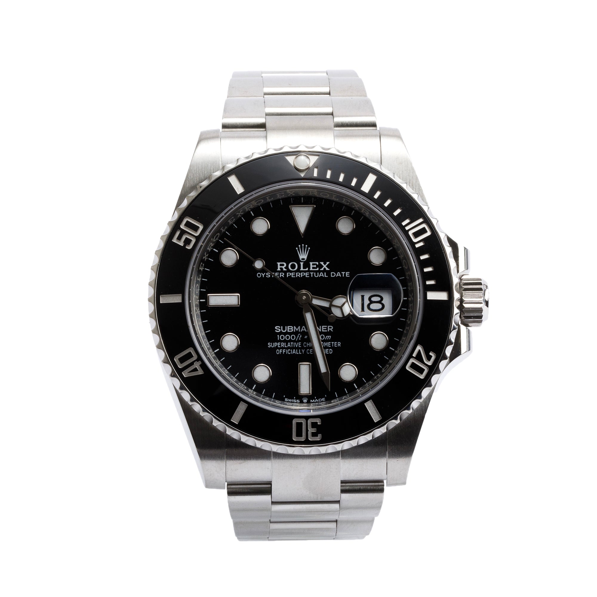 Rolex 2021 Stainless Steel Submariner Date 41 MM Automatic Watch 126610LN w/ Box & Papers