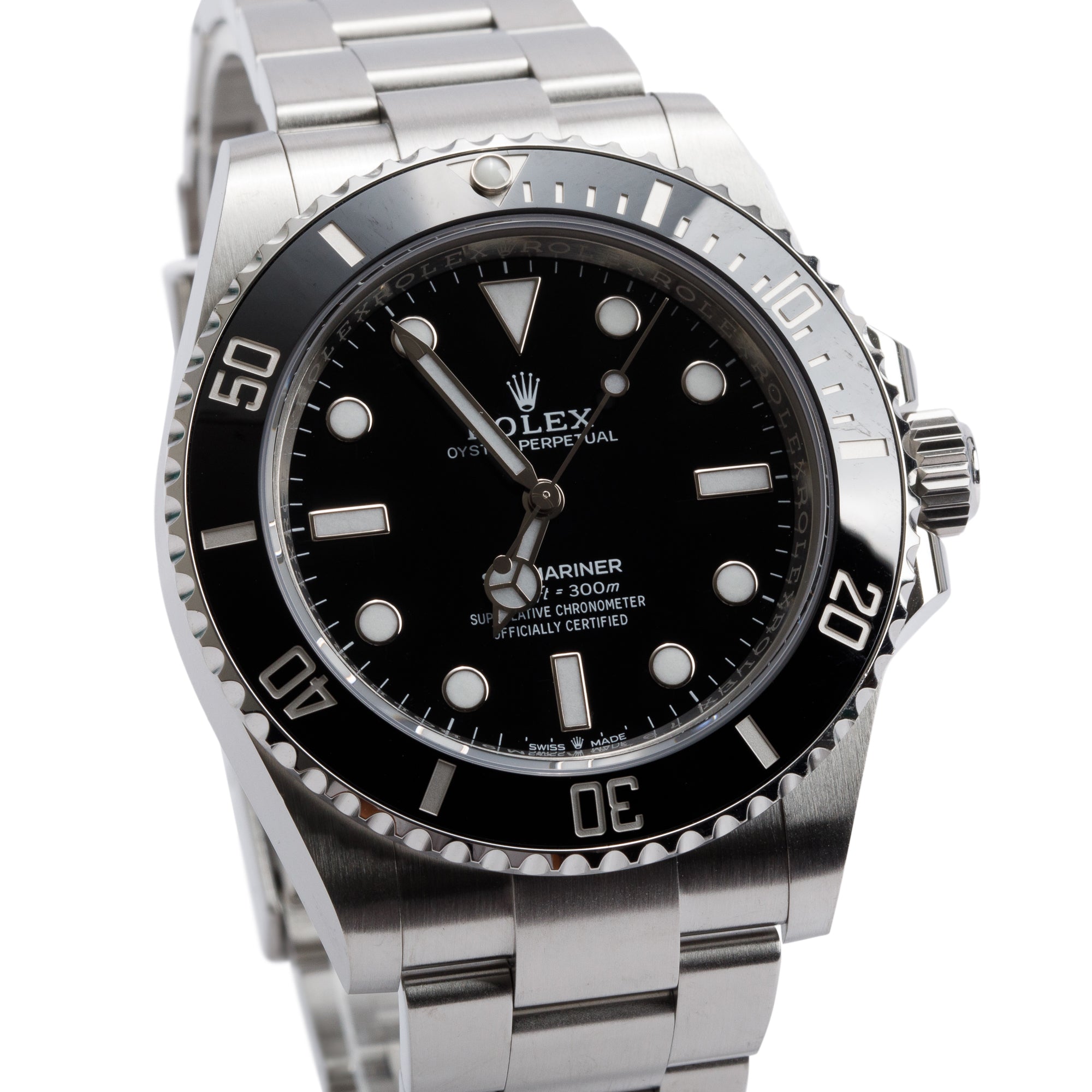 Rolex 2021 Stainless Steel Submariner (No Date) 41 MM Automatic Watch 124060 w/ Box & Papers