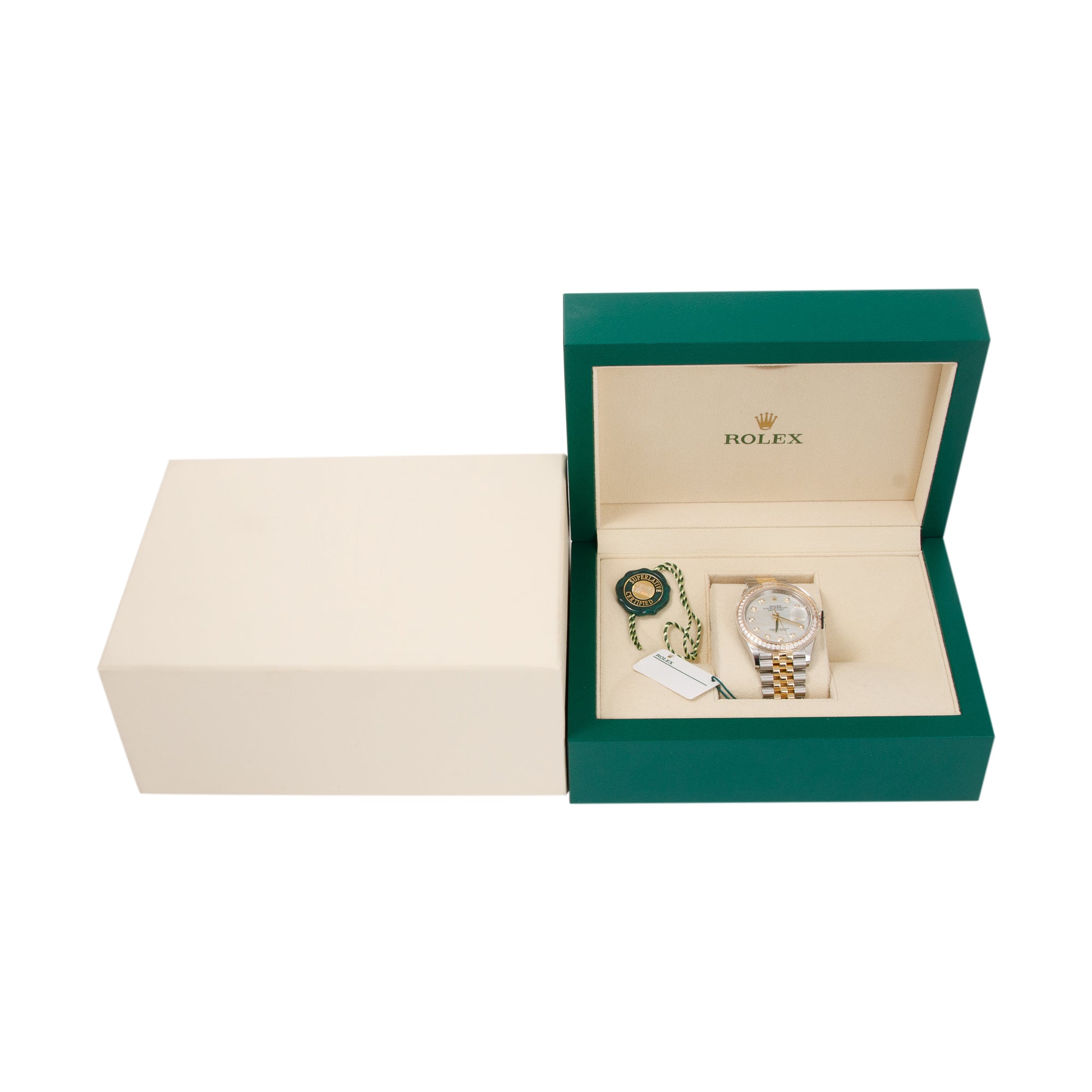 Rolex 2021 Two-Tone Datejust Diamond 36 mm Watch w/ Box & Papers