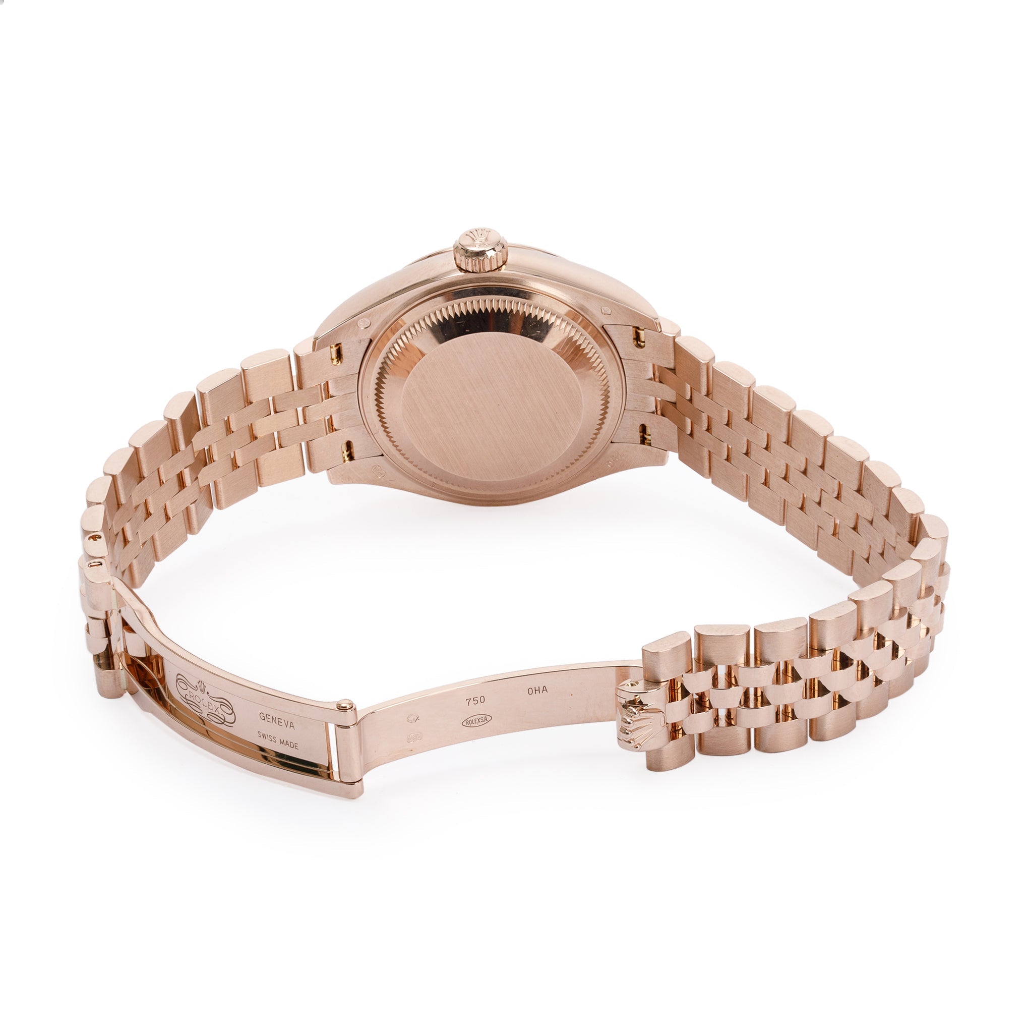 Rolex 2022 18k Everose Gold Pave Diamond Dial Datejust 28 MM Watch w/ Box & Papers