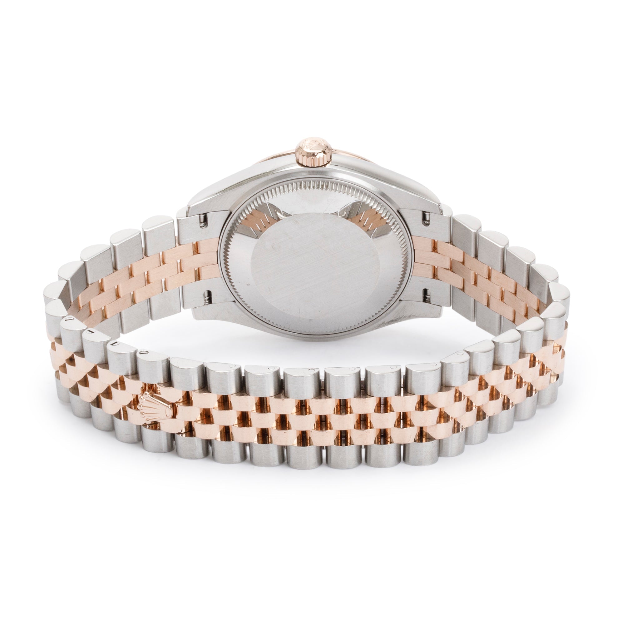 Rolex 2022 Stainless Steel & 18k Everose Gold Datejust Floral Motif Diamond Dial 31 MM Watch w/ Box