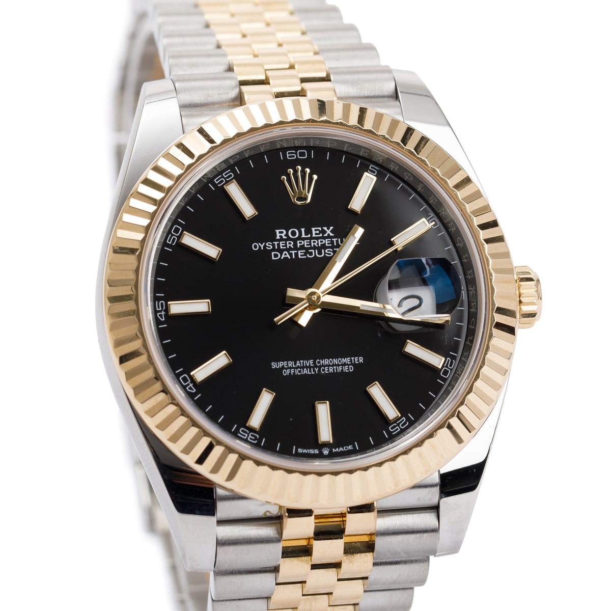 Rolex 2022 Stainless Steel & 18k Yellow Gold Datejust 41 MM Watch w/ Box & Papers