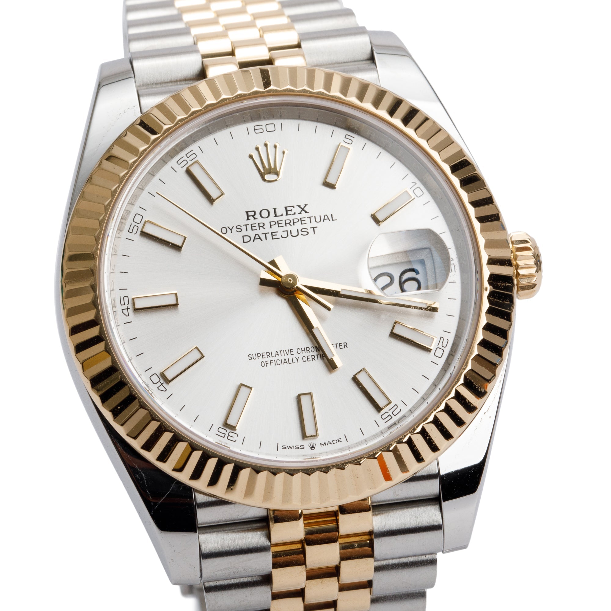 Rolex 2022 Stainless Steel & 18k Yellow Gold Oyster Perpetual Datejust 41 MM Watch 126333 w/ Box & Papers