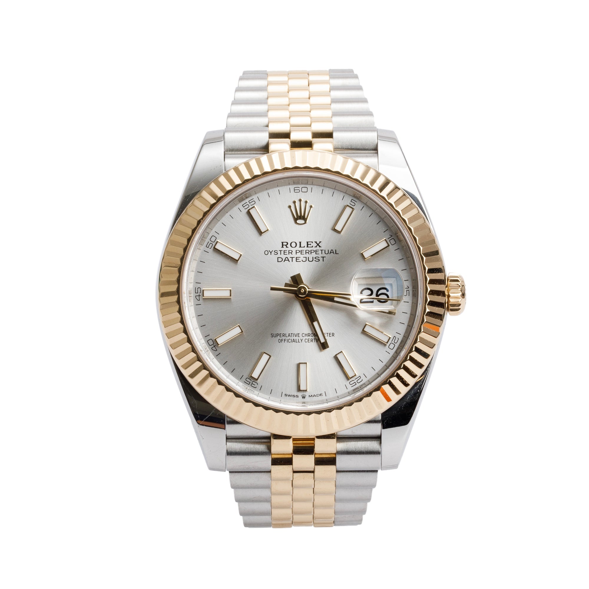 Rolex 2022 Stainless Steel & 18k Yellow Gold Oyster Perpetual Datejust 41 MM Watch 126333 w/ Box & Papers