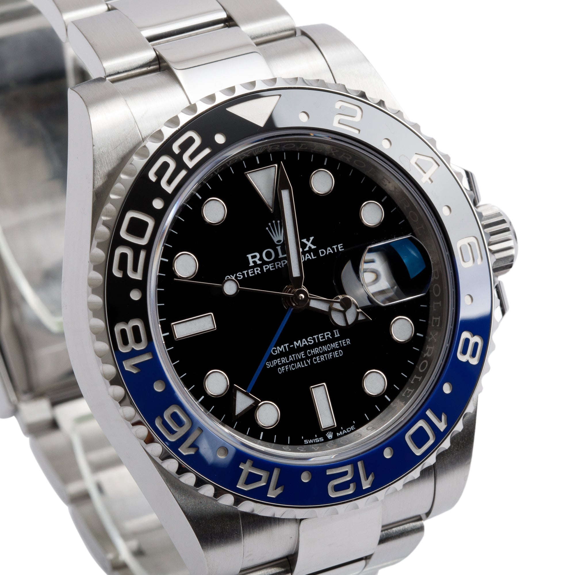 Rolex 2022 Stainless Steel GMT-Master II "Batman" 40 MM Watch 126710BLNR w/ Box & Papers