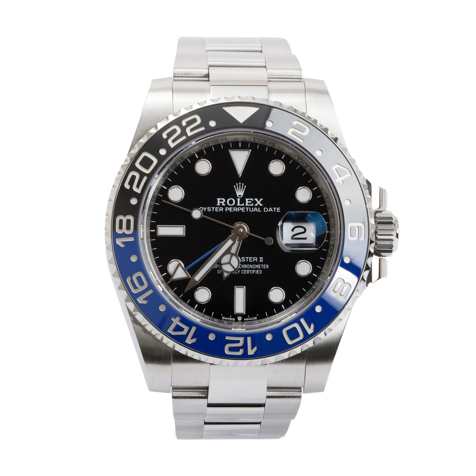 Rolex 2022 Stainless Steel GMT-Master II "Batman" 40 MM Watch w/ Box & Papers