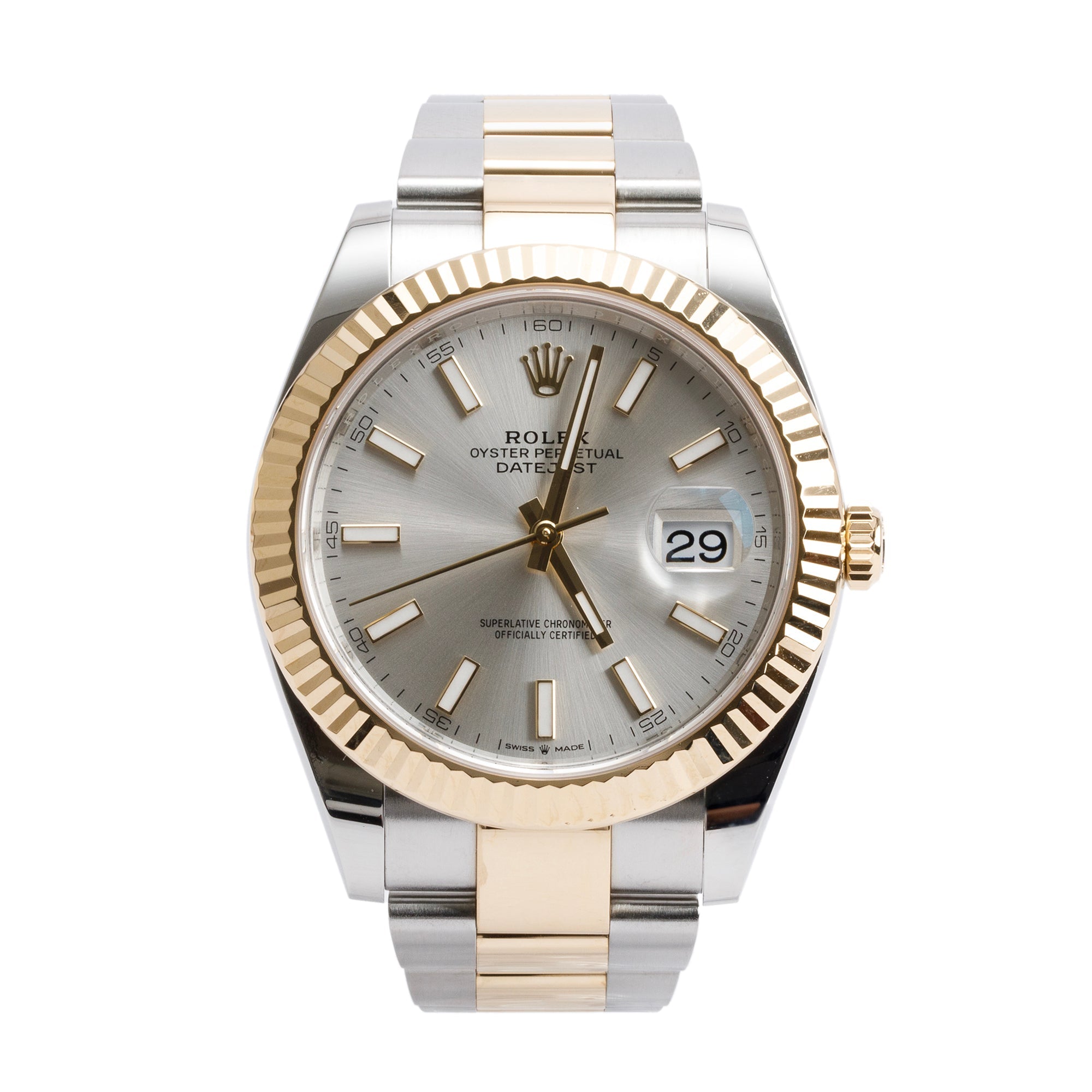 Rolex 2023 Stainless Steel & 18k Yellow Gold Oyster Perpetual Datejust 41 MM Watch 126333 w/ Box & Papers