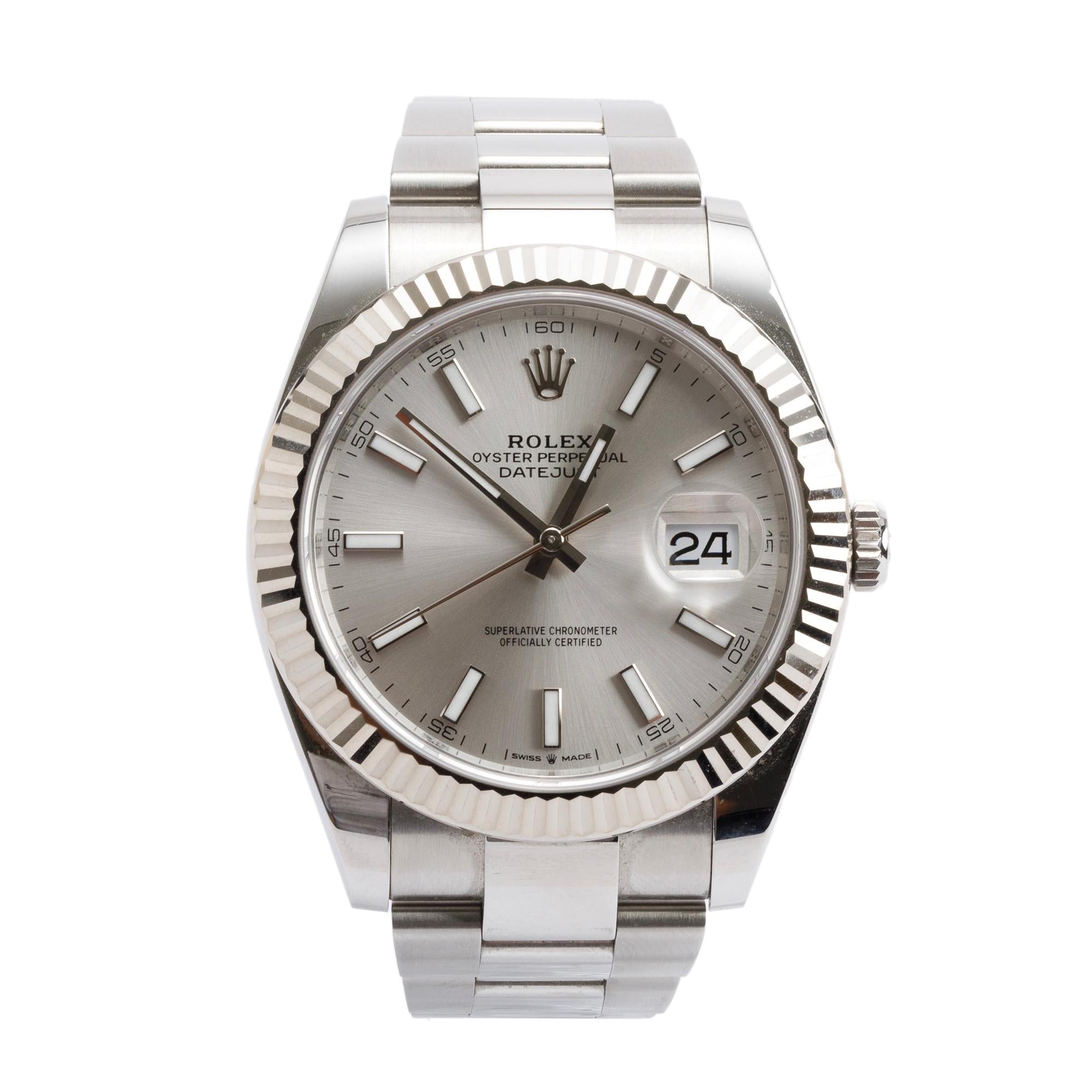 Rolex 2023 Stainless Steel Oyster Perpetual Datejust 41 MM Watch 126334 w/ Box & Papers
