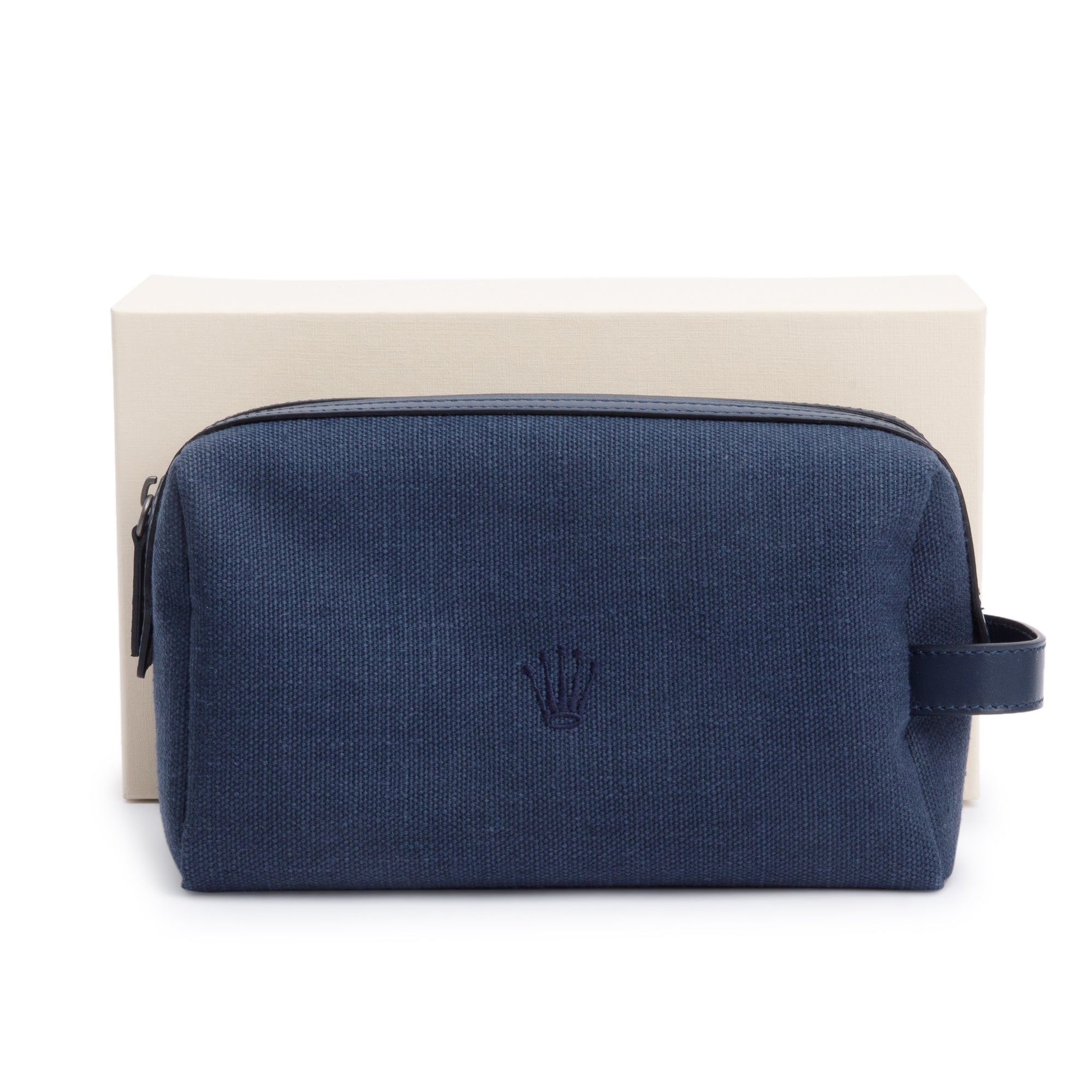 Rolex Navy Canvas Toiletry Bag w/ Box