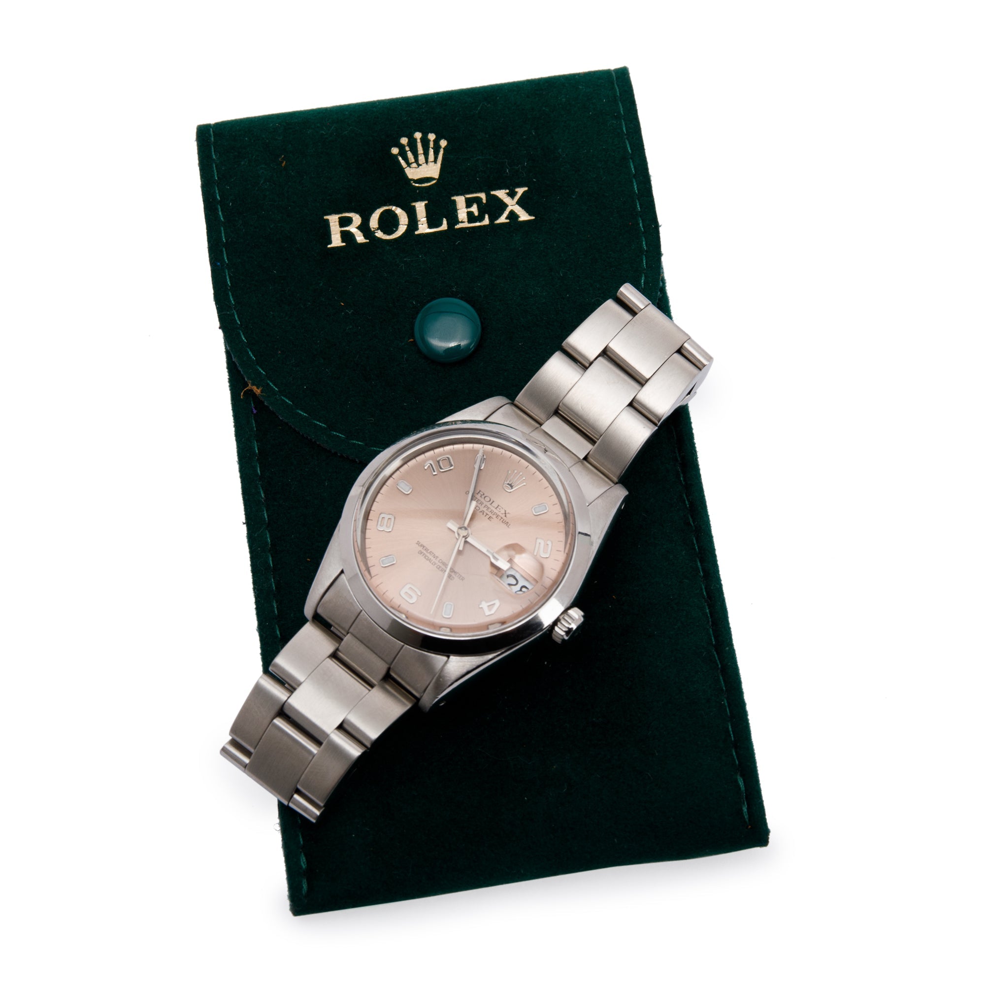 Rolex Oyster Perpetual Date 34 MM Watch w/ Service Paper