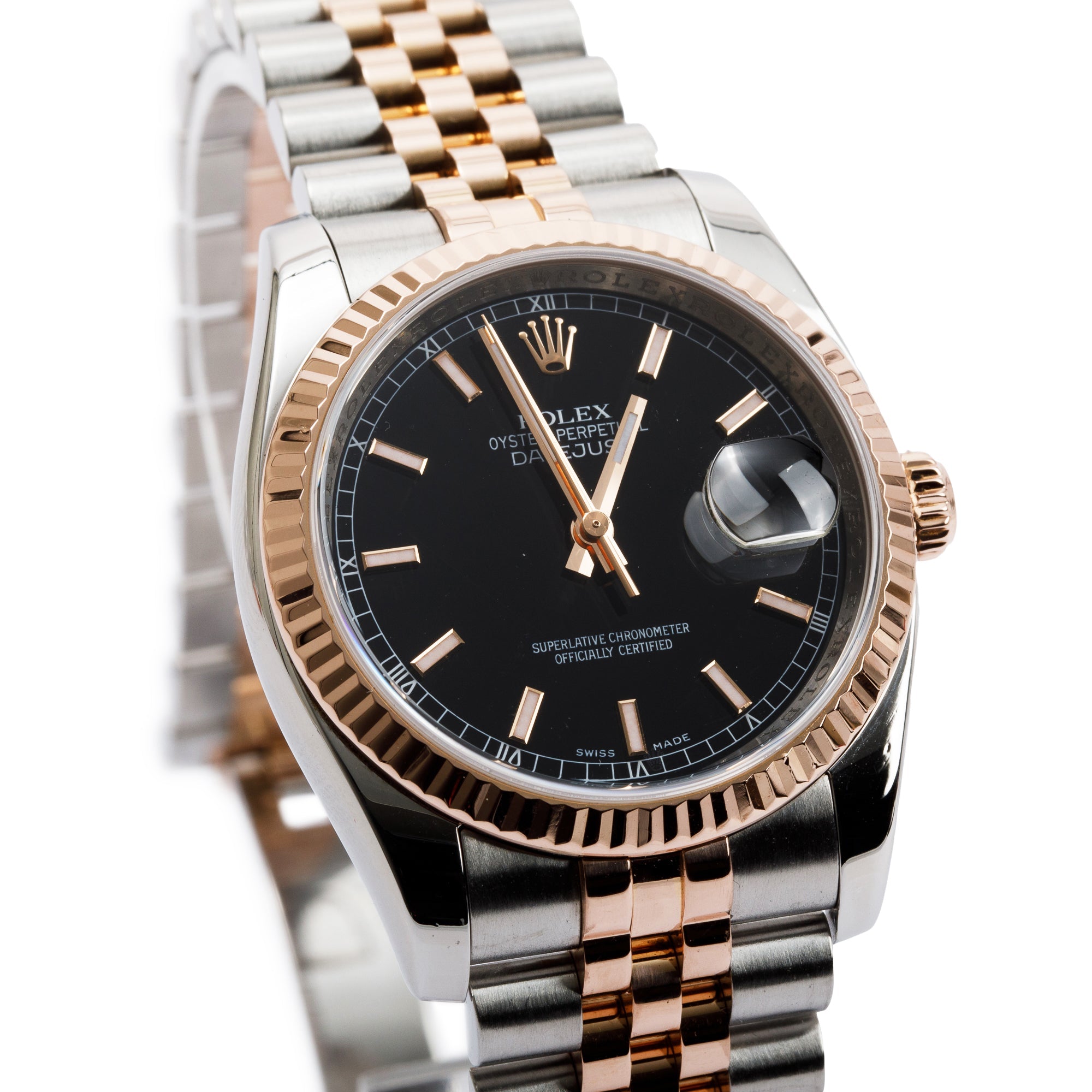 Rolex Oystersteel & Everose Gold Datejust 36 MM Watch