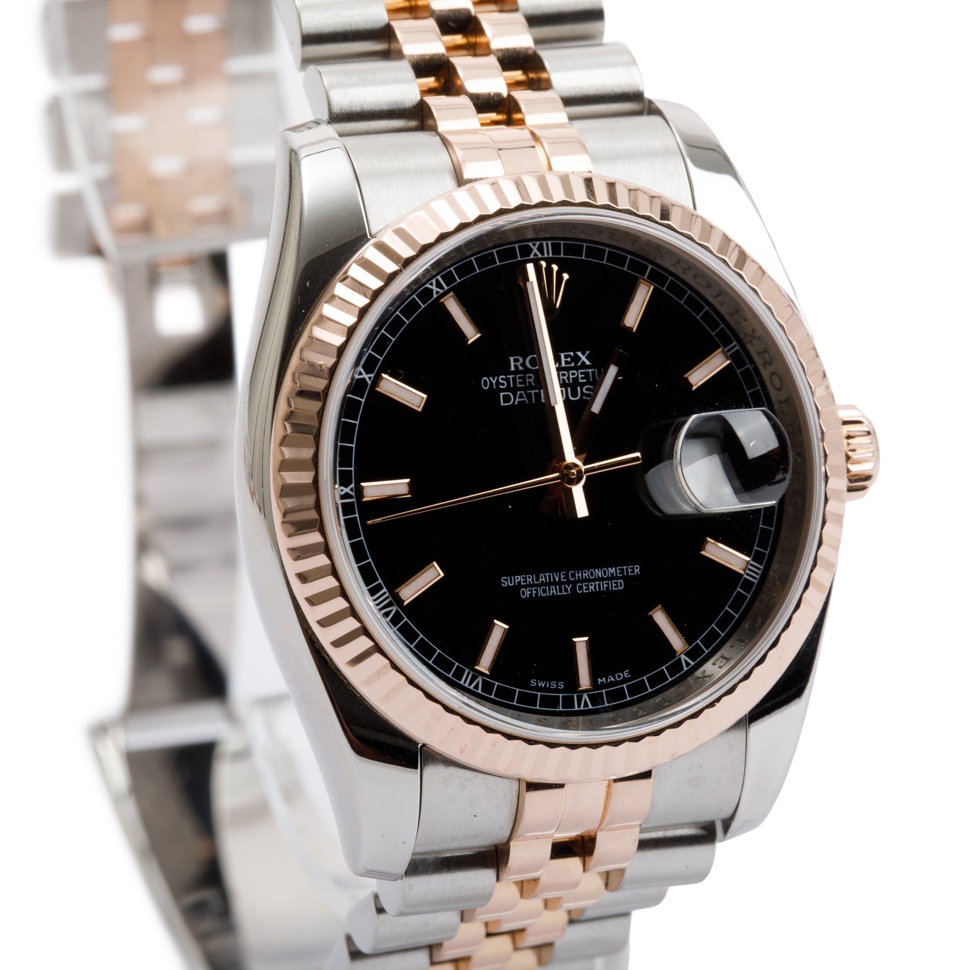 Rolex Oystersteel & Everose Gold Datejust 36 MM Watch
