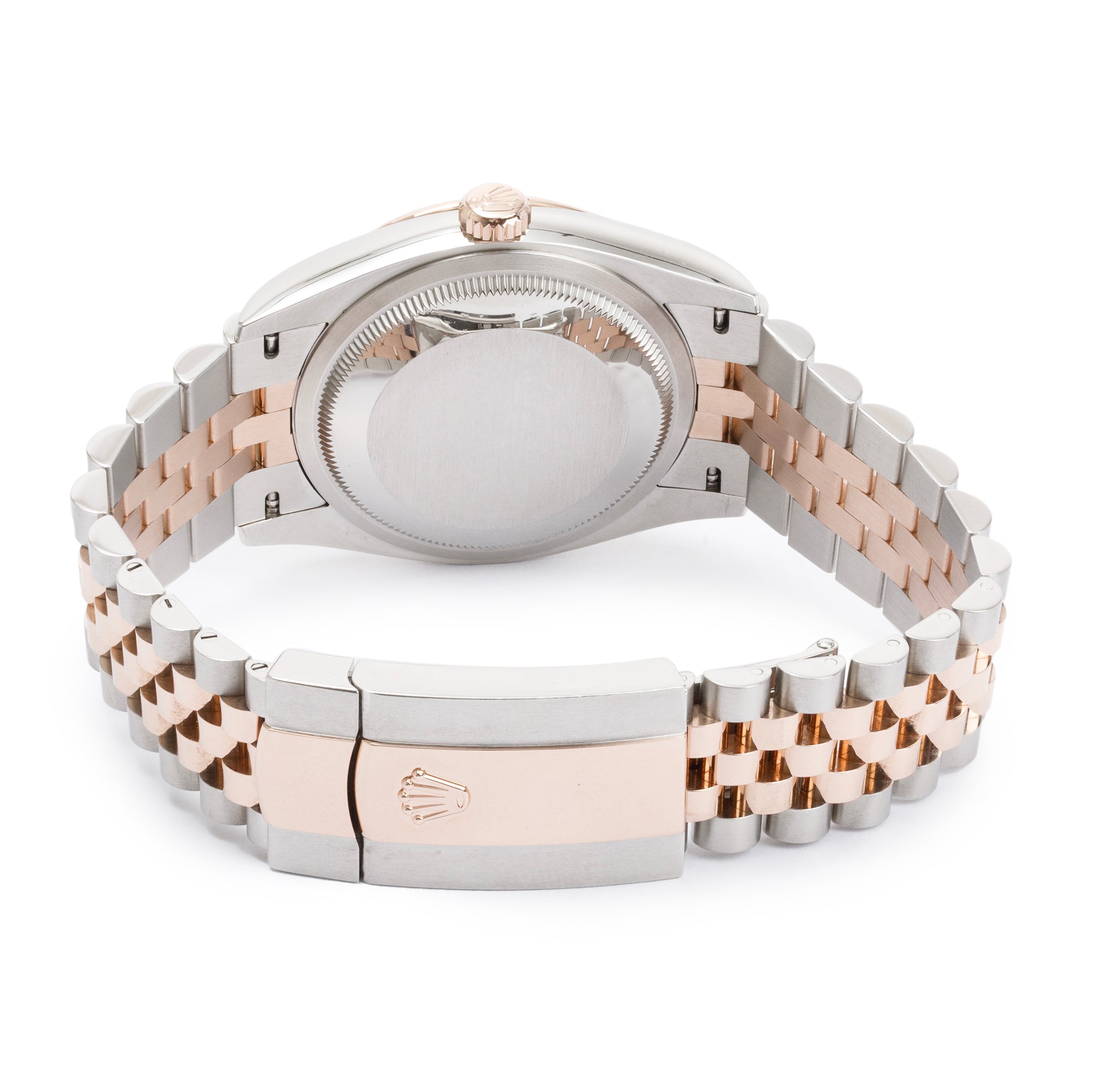 Rolex Stainless Steel & 18k Everose Gold Diamond Dial Datejust 36 MM Watch w/ Box & Papers