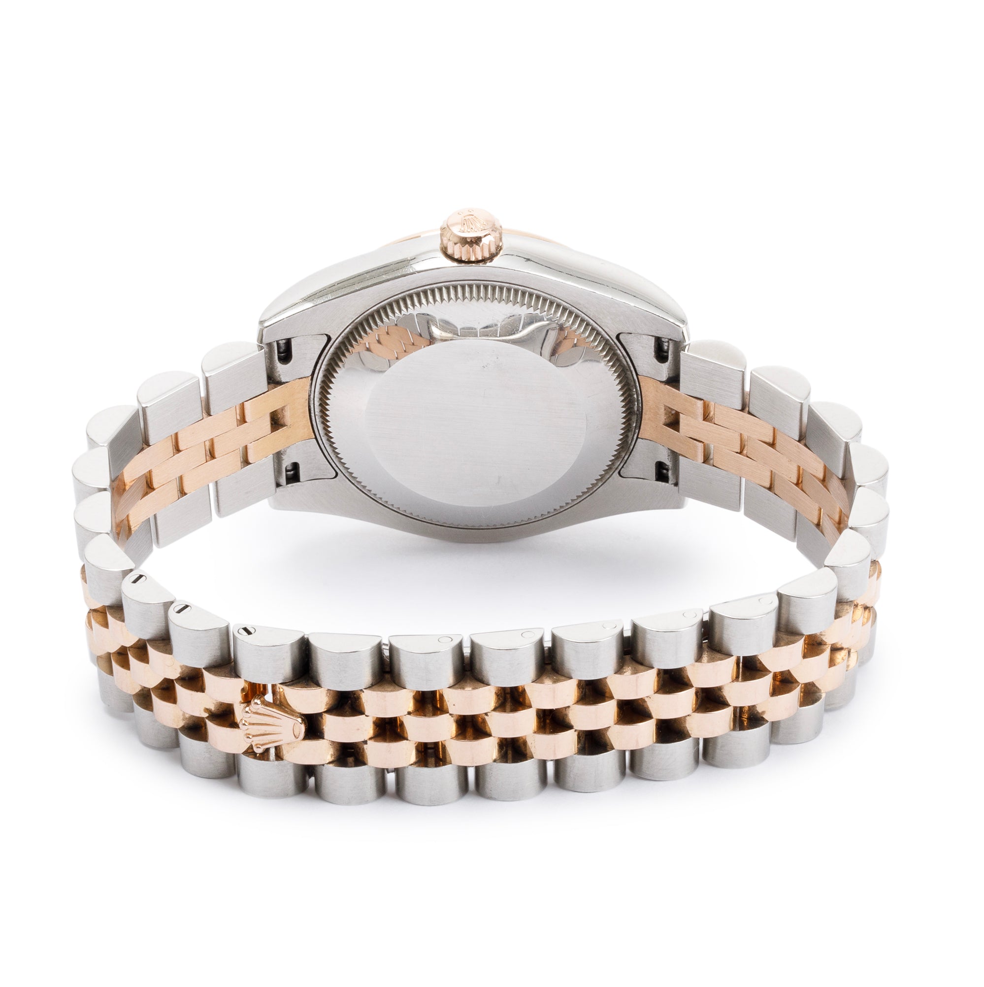 Rolex Stainless Steel & 18k Rose Gold Diamond Dial Datejust 31 MM Watch